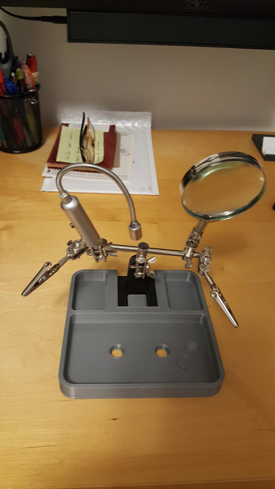 RamPro - Helping Hand Magnifier Glass Stand - Magnifying Lens, Perfect for Soldering, Crafting & Inspecting Micro Objects customer photo 2