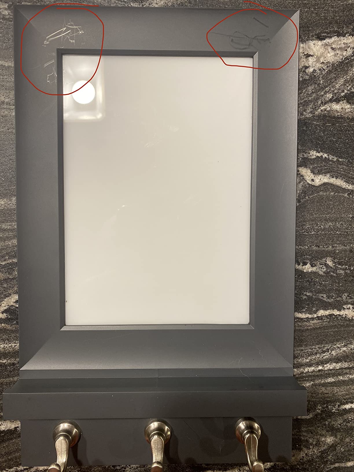 Command Message Center, Slate, 1 Organizer, 8 Strips | Command Message Center, Wall Organizer With Hooks And Ledge For Keys, Mail, And Markers, No Tools Required customer photo 1