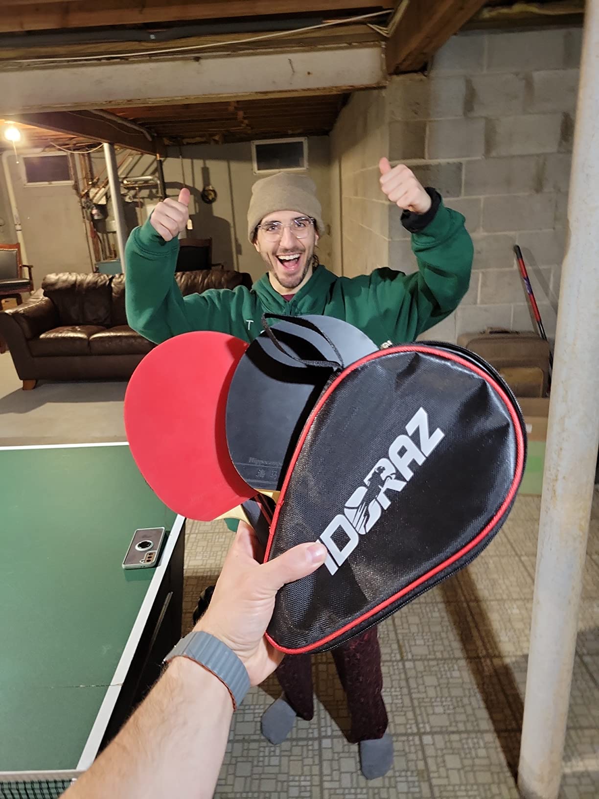 Professional Ping Pong Paddle with ITTF Rubber and Carrying Case | Table Tennis Racket with Speed 99, Spin 93, Control 90, Improves Accuracy and Consistency customer photo 1