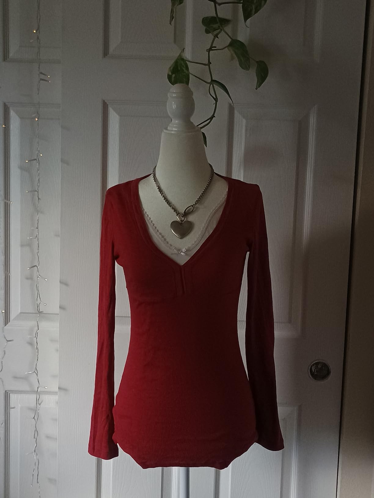 Bonnlo Female Dress Form Pinnable Mannequin Body Torso with Wooden Tripod Base Stand (White, 6) customer photo 1