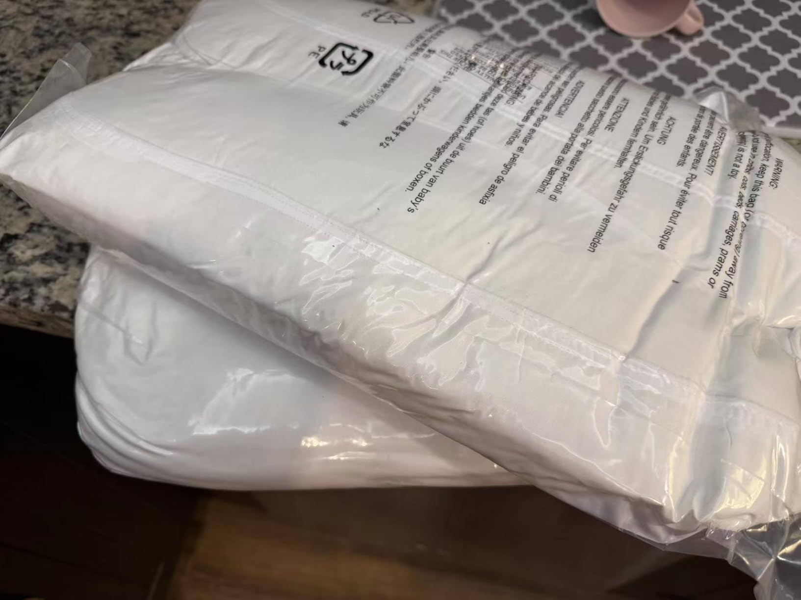 Amazon Basics Down Alternative Pillows for Stomach and Back Sleepers, Soft Density, Standard Size 26
