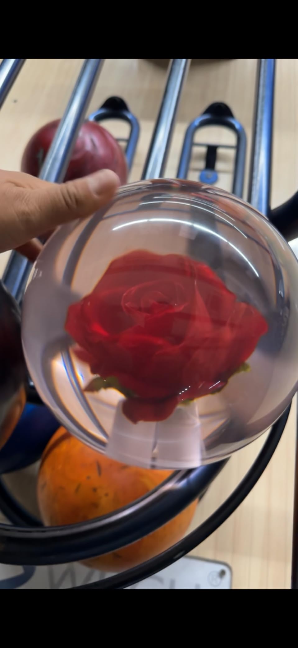 KR Clear Red Rose Bowling Ball- 14lbs customer photo 2