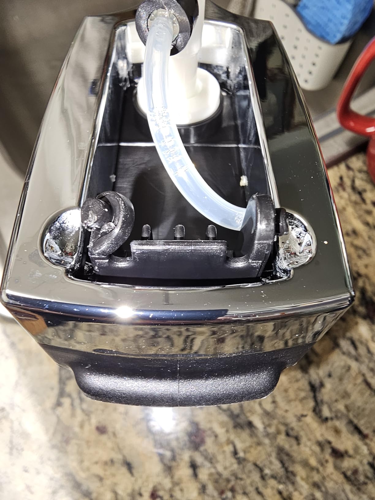 Casabella Sink Sider Duo Soap Dispensers with Sponge, Black and Chrome Plating customer photo 1