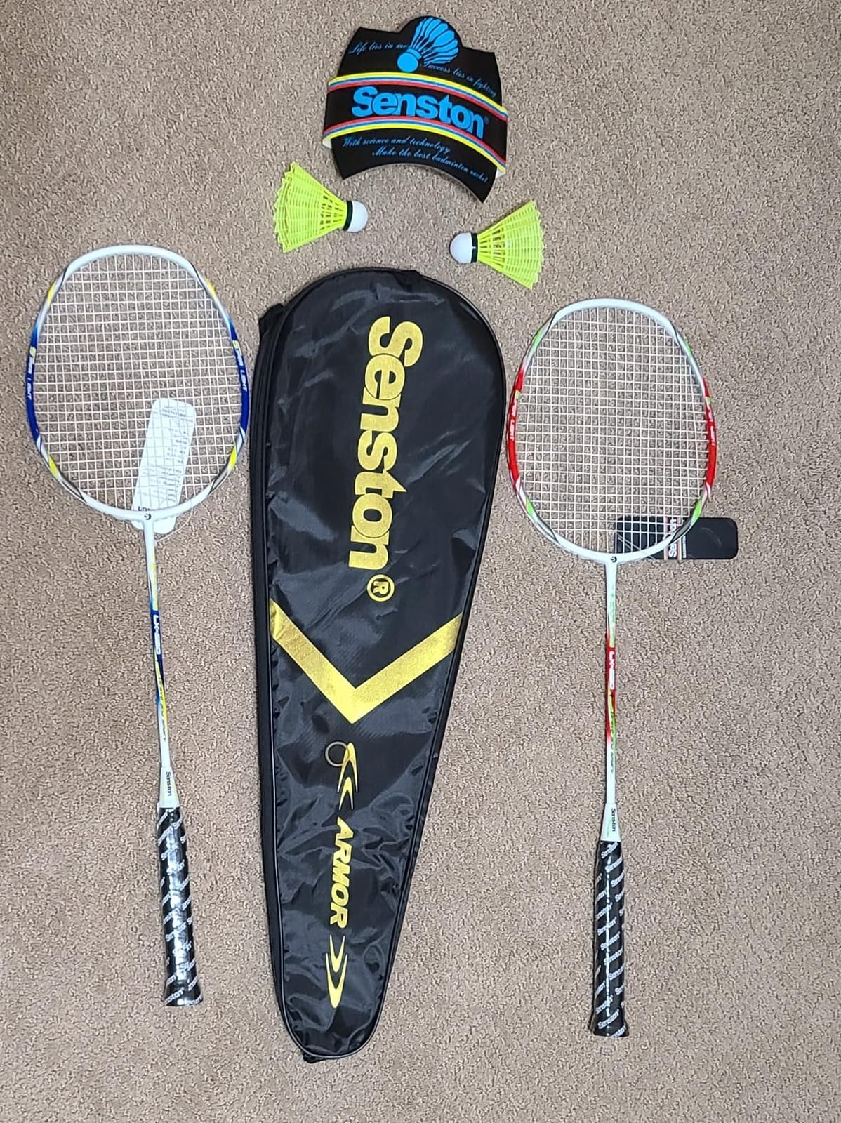 Senston Carbon Composite Badminton Set of 2, Lightweight, with Bag customer photo 2