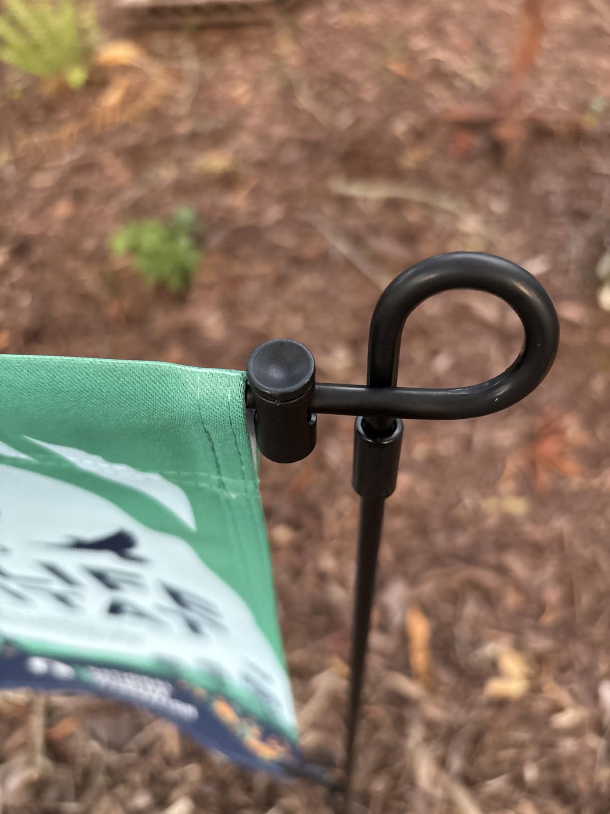 HOOSUN Garden Flag Stand, Premium Garden Flag Holder Pole Metal Powder-Coated Weather-Proof Paint with Garden Flag Clip and Spring Stoppers Without Flag Garden Decorations customer photo 1