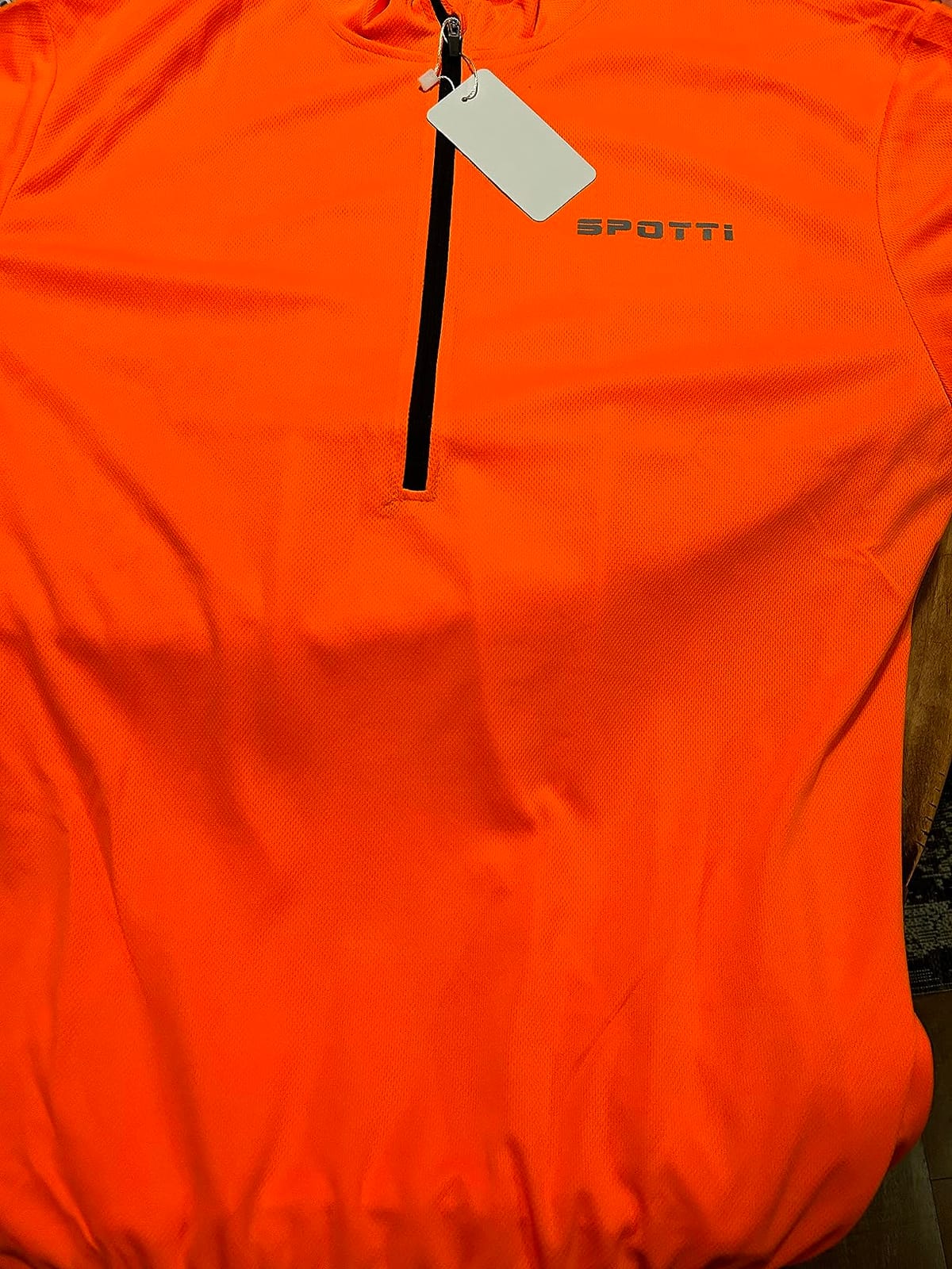 Spotti Men's Cycling Jersey Short Sleeve Half-Zip Bike Shirt, 4 Pockets customer photo 1