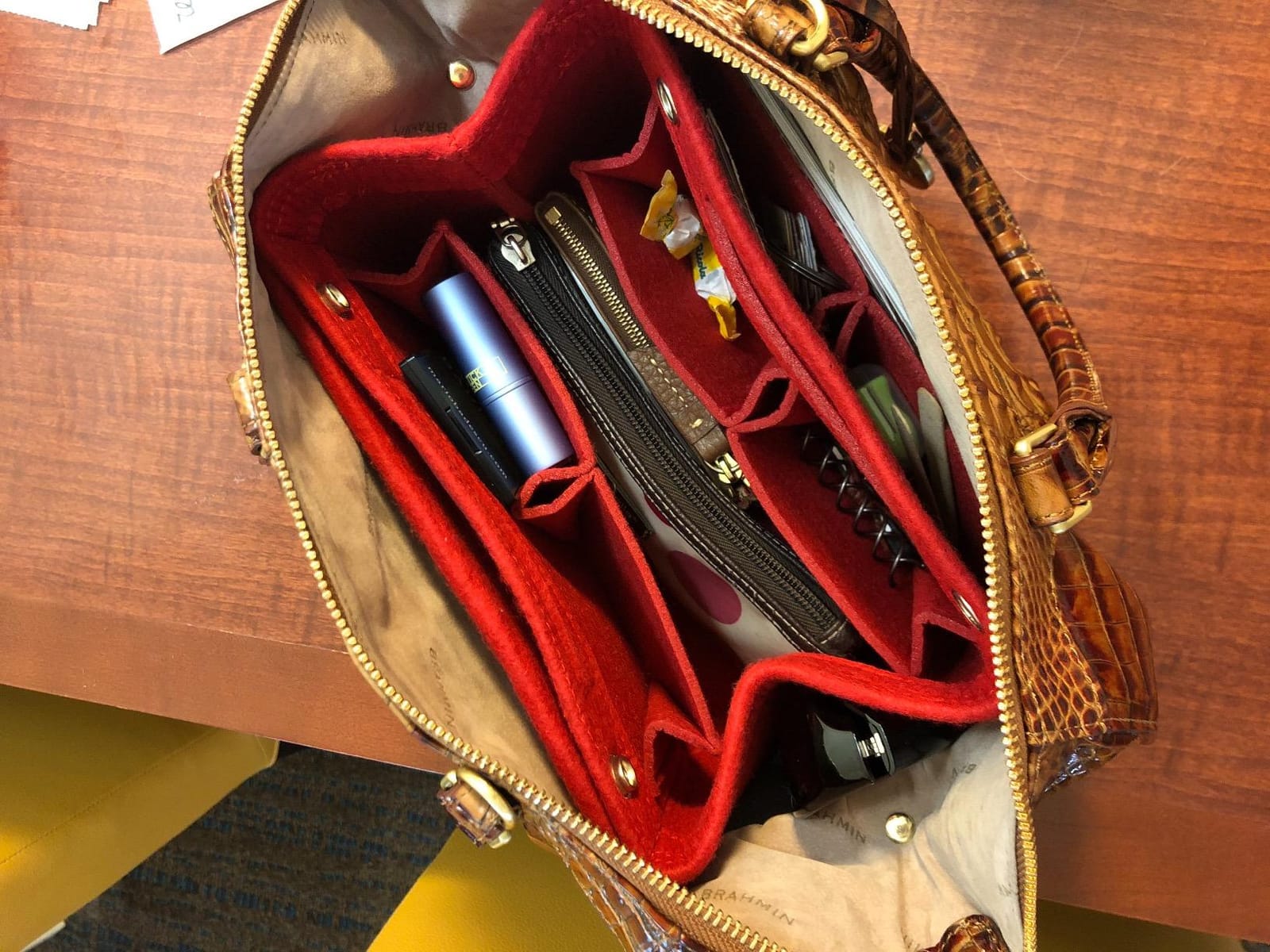 LEXSION Purse Organizer Insert Multi Pocket Bag Organizer Shaper customer photo 2
