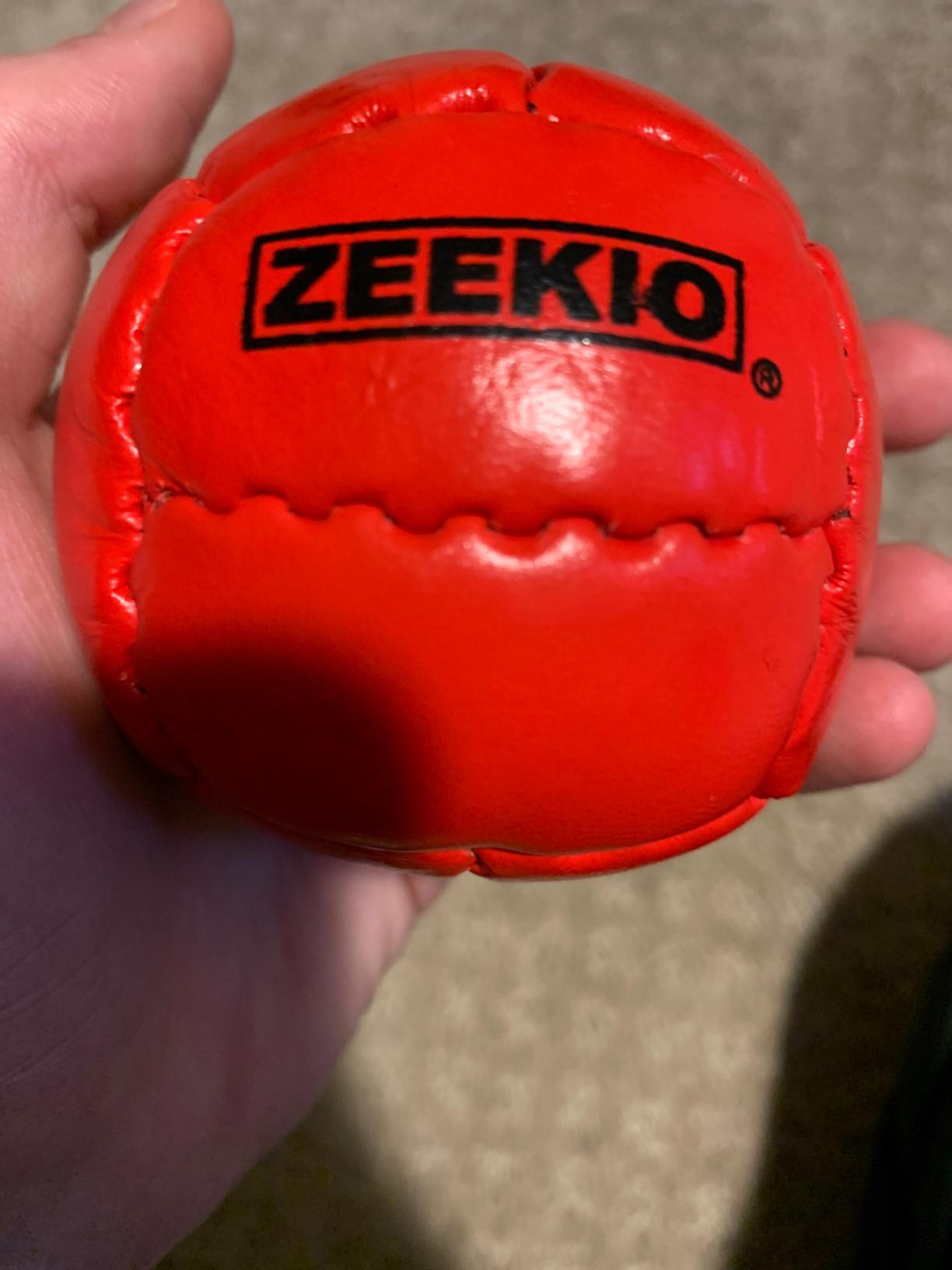 Zeekio - Galaxy Juggling Ball - Professional Grade - Suitable for All Levels & Ages - Premium 12 Panel Genuine Leather Ball Durable - 130 Grams 67mm - Set of 3 - Orange customer photo 1