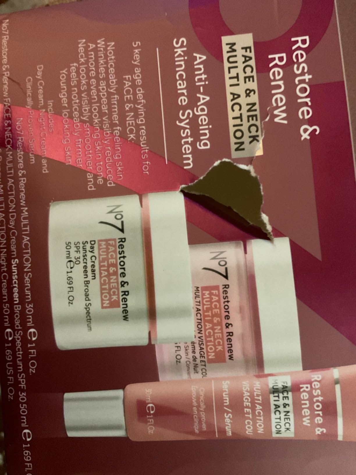 No7 Restore & Renew Face & Neck Sculpting Skincare System, 3-Piece Kit customer photo 2