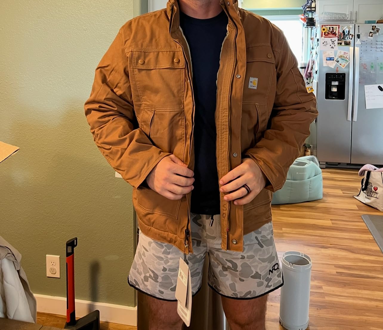 Carhartt Men's Flame Resistant Full Swing® Relaxed Fit Quick Duck Insulated Coat customer photo 2