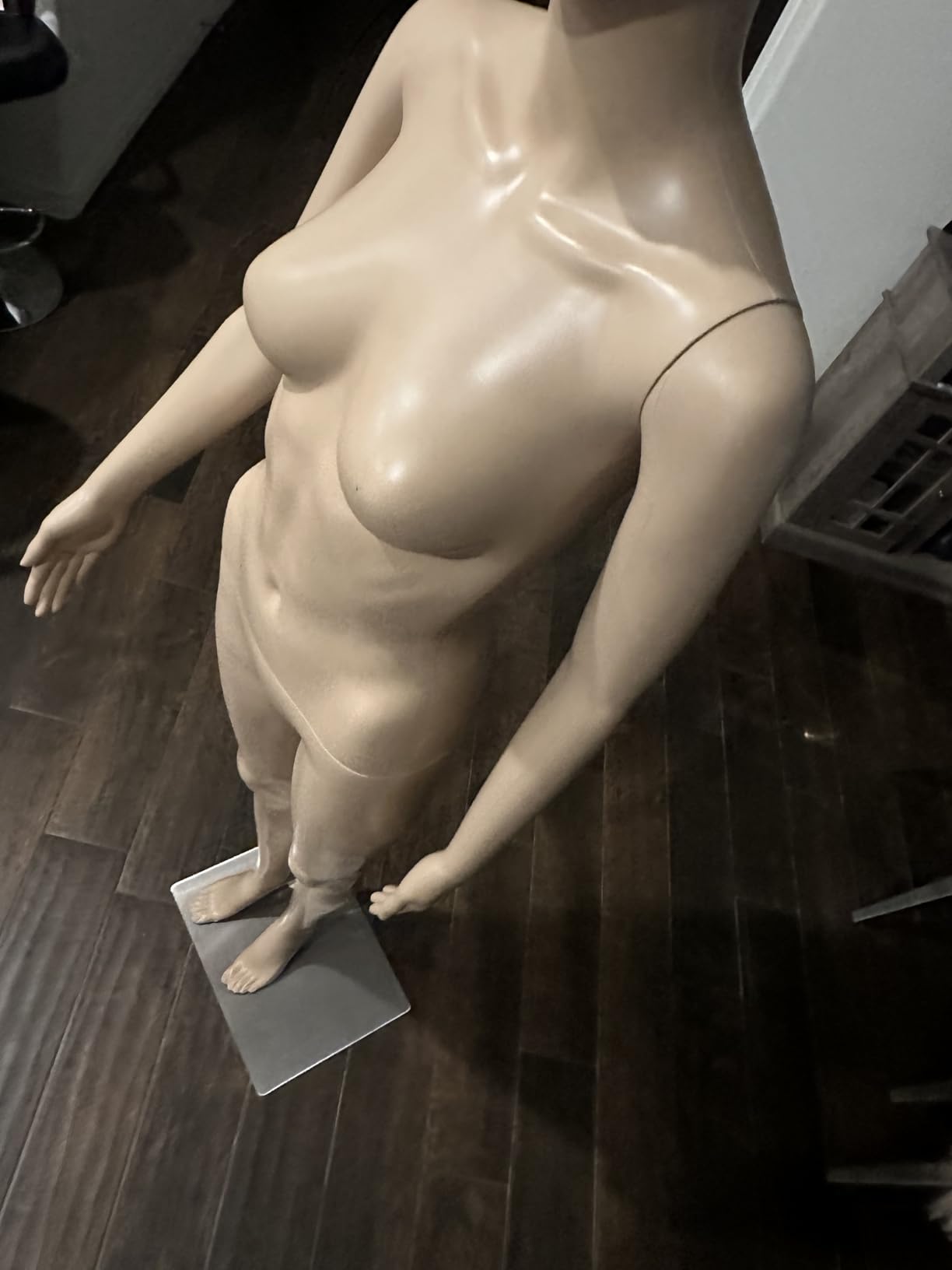 Male Full Body Retail Mannequin Polypropylene (PP) Sewing Mannequin 73 inches Torso Detachable Stand Head Arm Rotation Metal Base for Display Clothing customer photo 1