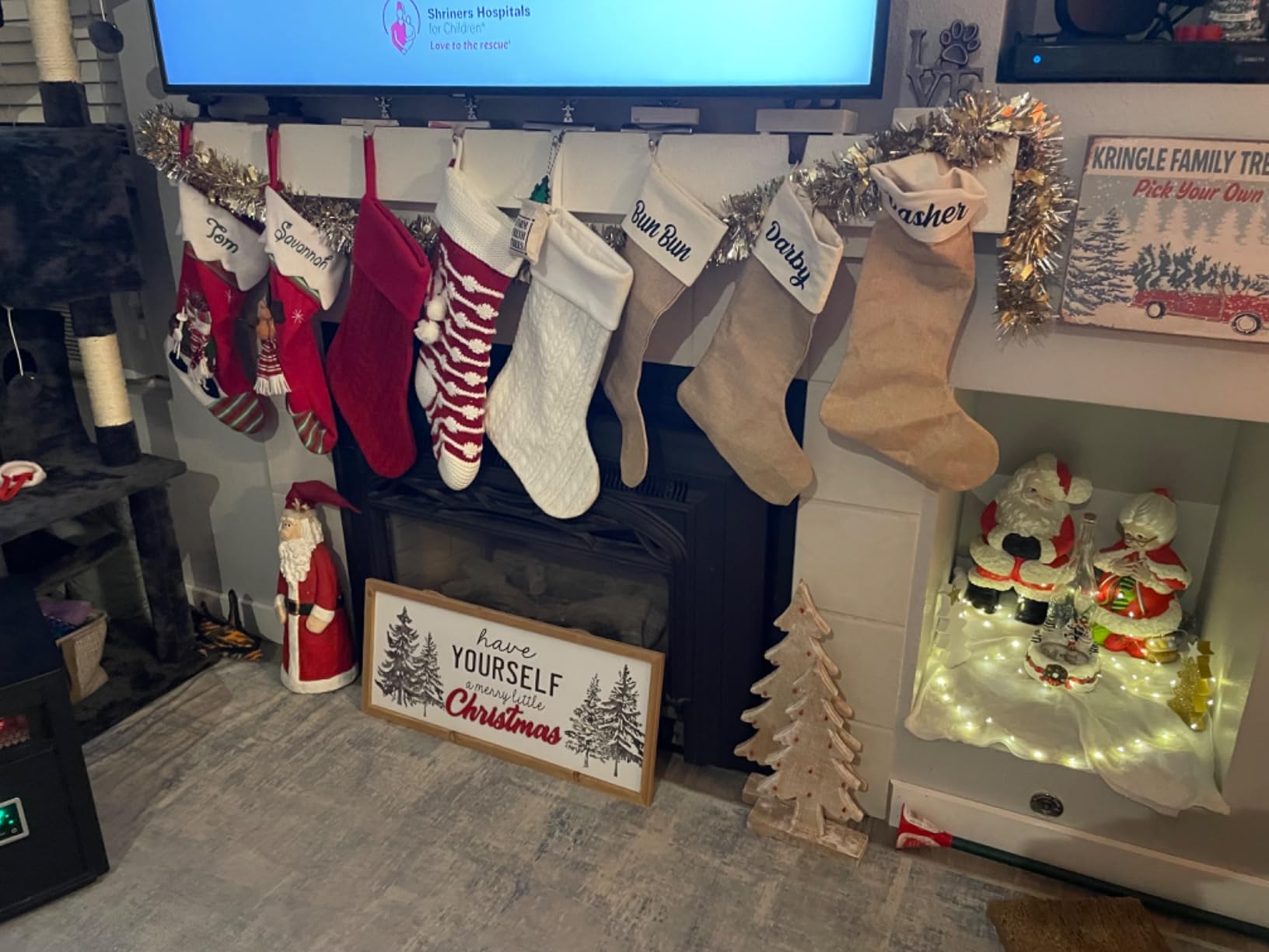 DECORA Natural Jute Burlap Christmas Stocking Fireplace Hanging for Gifts Goodies Handmade Projects Set of 6 customer photo 2