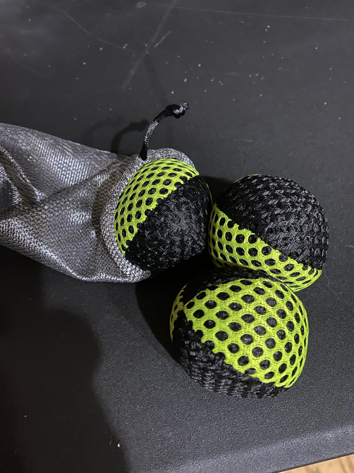 speevers Juggling Balls for Beginners and Professionals Set of 3, Juggling Bean Bags 14 Colors Available, 2 Layers of Net and Carry Case, Original Xballs Juggling Balls (Black - White, 4.2 oz) customer photo 1