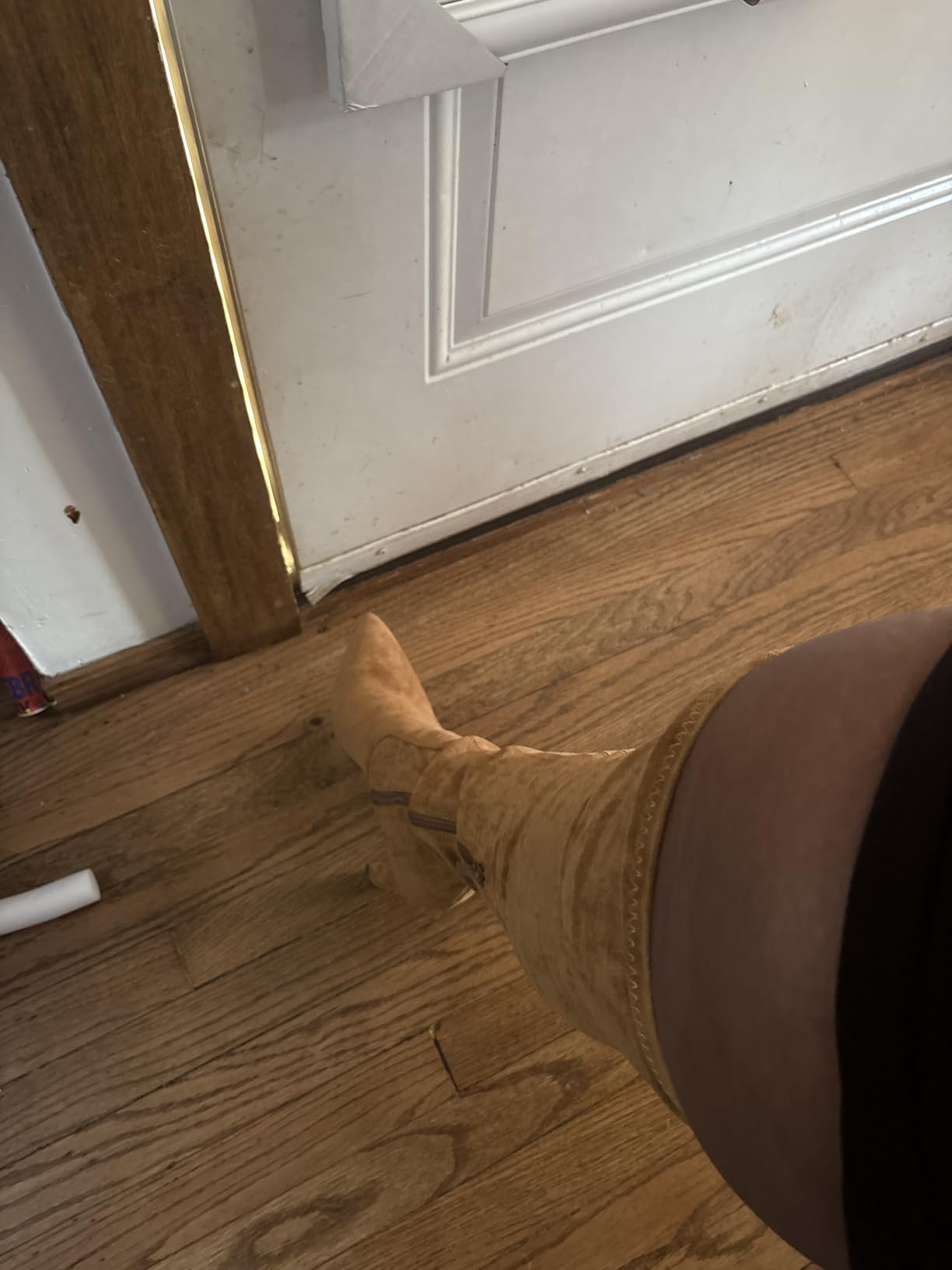 Shoe'N Tale Women Stretch Suede Chunky Heel Over The Knee Boots Thigh High for Women customer photo 1