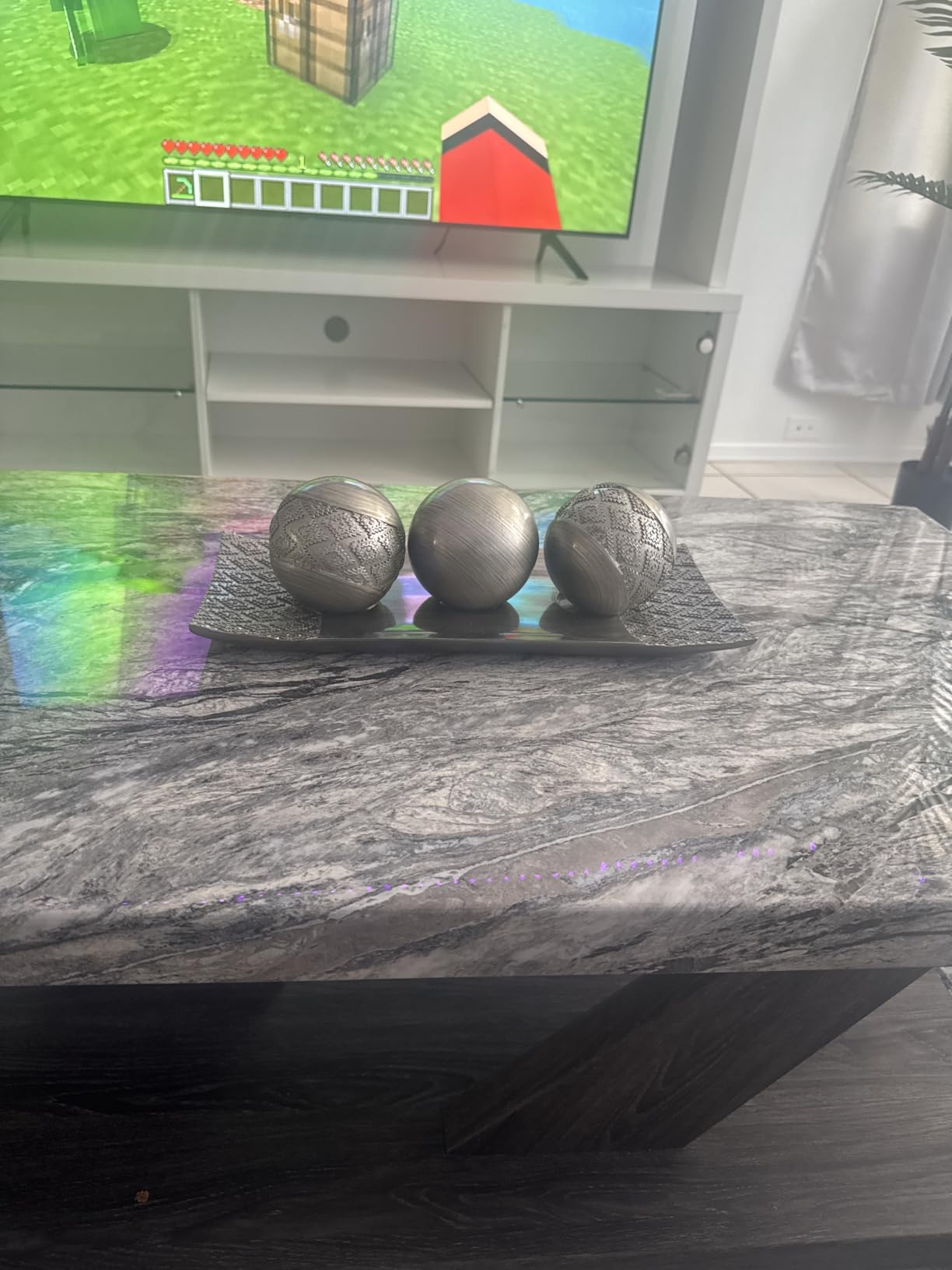 Creative Scents Dublin Brown Tray and Ball Set - Living Room, Entry Table Decor Centerpiece Table Decorations - Decorative Tray for Dining Room, Accent Decor Bowl for House Decoration customer photo 1