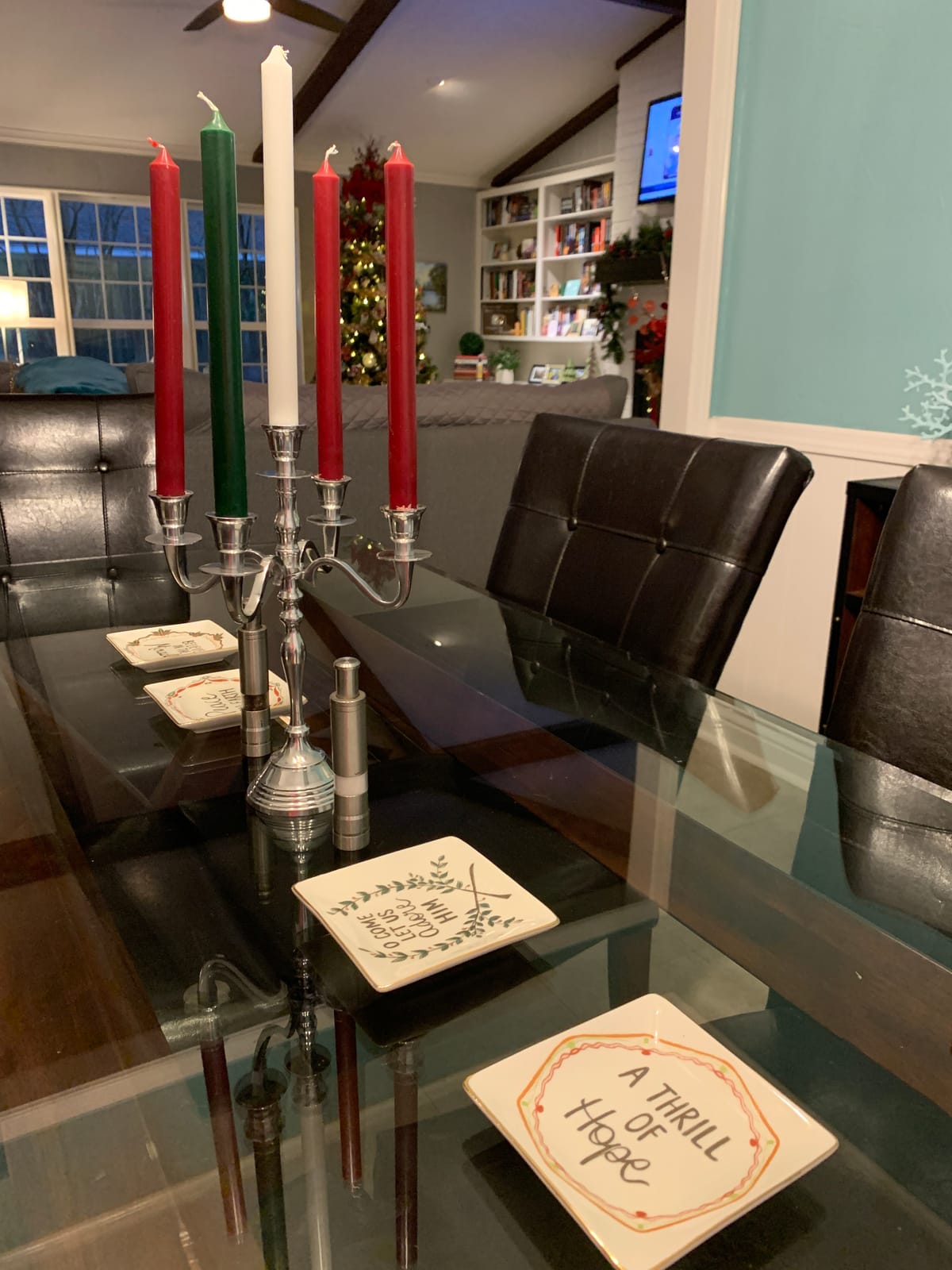 Whole House Worlds Hamptons Five Taper Candle Silver Candelabra customer photo 2