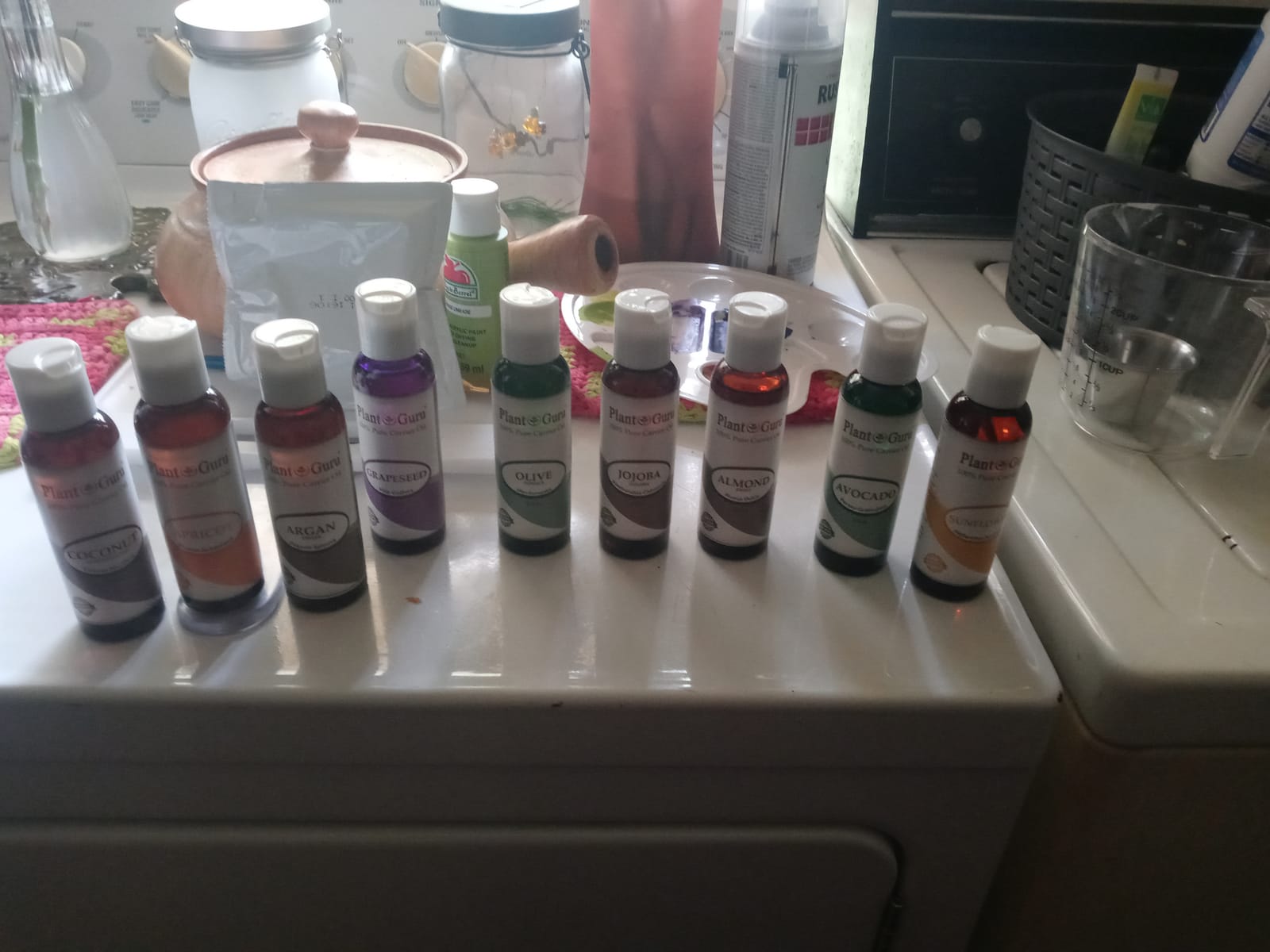 Top 10 Carrier Oil Variety Set 2 oz - Cold Pressed 100% Pure Natural, Sweet Almond, Apricot Kernel, Argan, Avocado, Castor, Fractionated Coconut, Grapeseed, Jojoba, Olive and Sunflower. customer photo 1