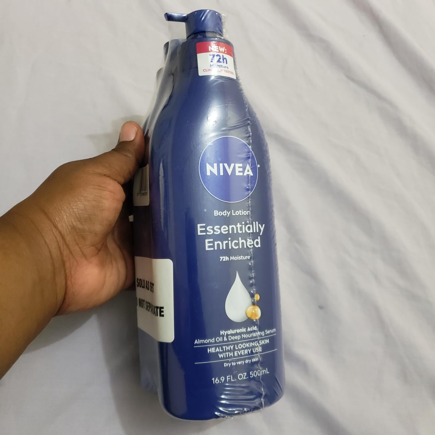NIVEA Essentially Enriched Body Lotion, Value Pack, 2 x 16.9 FL OZ customer photo 1