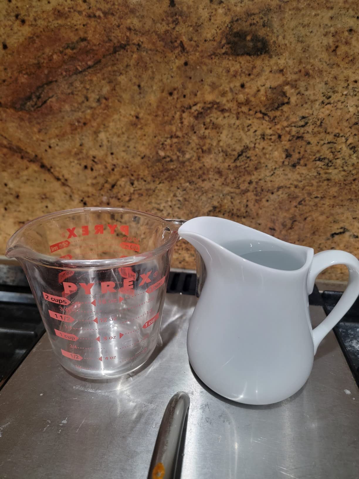 HIC Kitchen Creamer Pitcher With Handle, Fine Porcelain, 8-Ounce Capacity, For Coffee, Tea, Dressings, Sauces, Set of 2 customer photo 2
