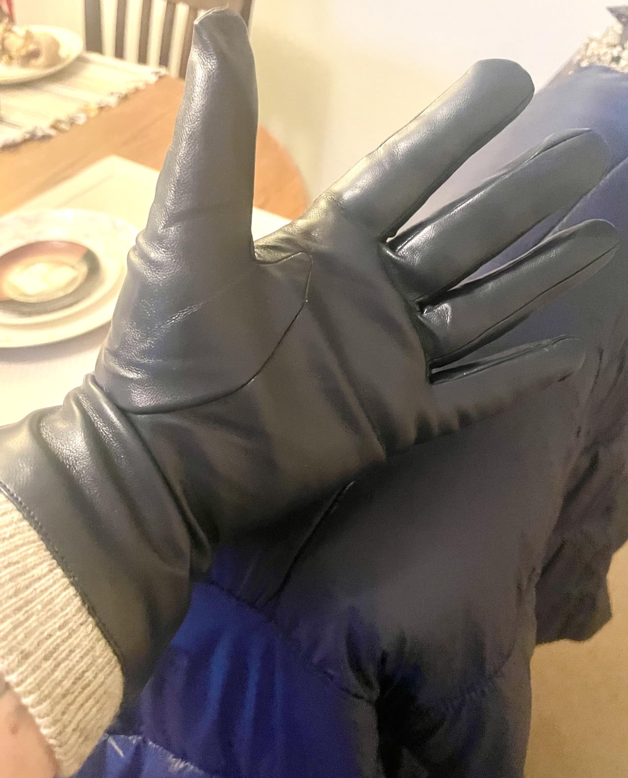 REDESS Winter Leather Gloves for Women, Wool Fleece Lined Warm Gloves, Touchscreen Texting Thick Thermal Snow Driving Gloves customer photo 1