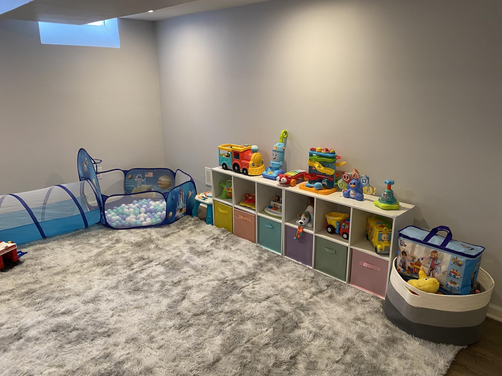 Sorbus 11 Inch Fabric Storage Cubes - Sturdy Collapsible Bins With Handle - 6 Foldable Baskets for Organizing Clothes, Toys, Books - Multi Colored Storage Baskets for Shelves, Kids Room, Closets | Collapsible cubby bins with carry handles for clothes and toys; sturdy colored baskets for kids' rooms. customer photo 2