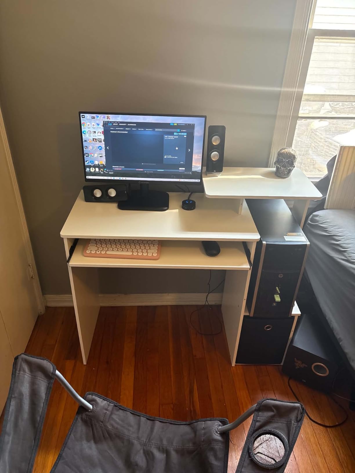 Furinno Econ Multipurpose Home Office Computer Writing Desk, French Oak Grey customer photo 1