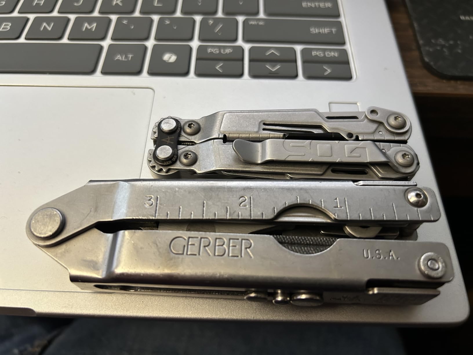 SOG PowerPint Mini Compact Stainless Steel Multi-Tool |18 Lightweight Specialty Tools & SOG Multitool Pliers Pocket Knife, Stone Wash customer photo 2