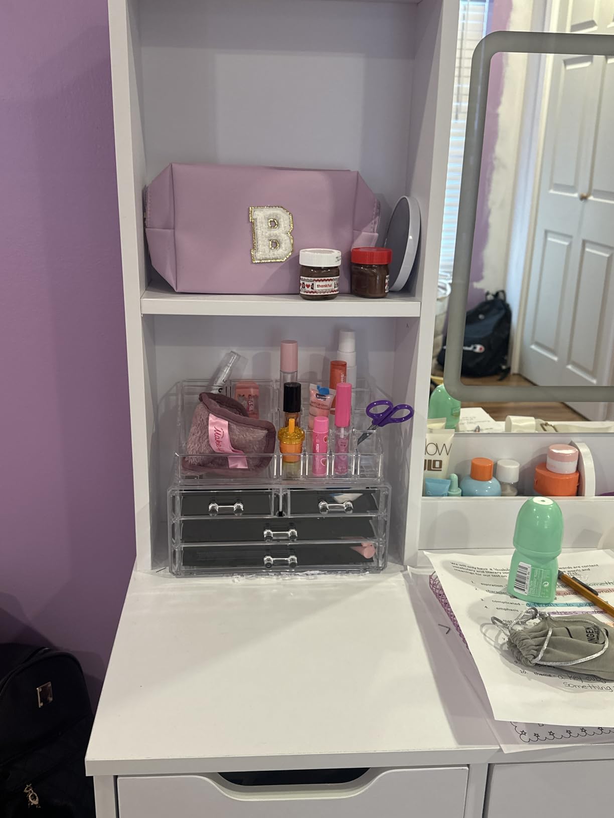 Masirs Clear Makeup Organizer with 4 Drawers 16 Compartments, Countertop customer photo 2