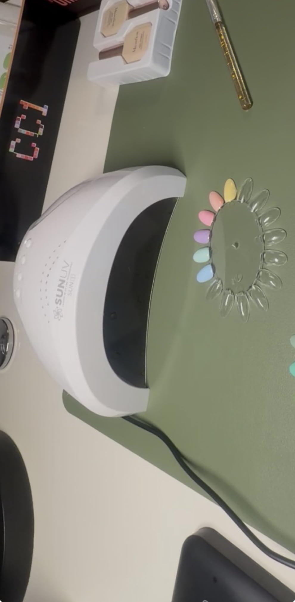 SUNUV UV LED Nail Lamp, Gel Light for Nail Polish UV Dryer SUNONE White | Professional Fast Curing Lamp for All Gel Polishes, 3 Timers, Auto Sensor, Removable Base, Home DIY Salon Tool, Ideal Gift customer photo 1
