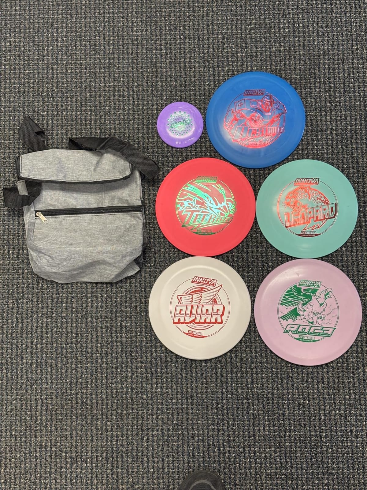 Innova Disc Golf Starter Set - Colors May Vary 160-180g - Includes Putter, Mid Range, 2X Fairway Drivers, Distance Driver, Mini Marker Beginner Disc Golf Set customer photo 2