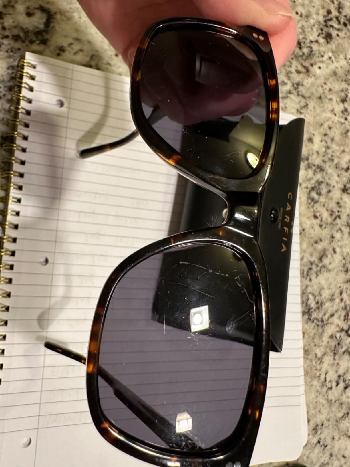 CARFIA Acetate Polarized Sunglasses for Women UV400 Protection CA5354 customer photo 1