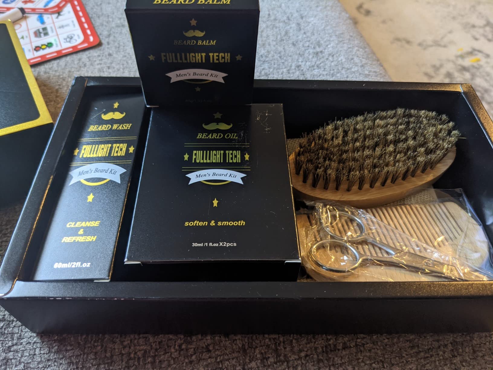 Beard Kit Gifts for Men, 3 Natural Beard Oil, Gently Soothes Itch & Dryness customer photo 2