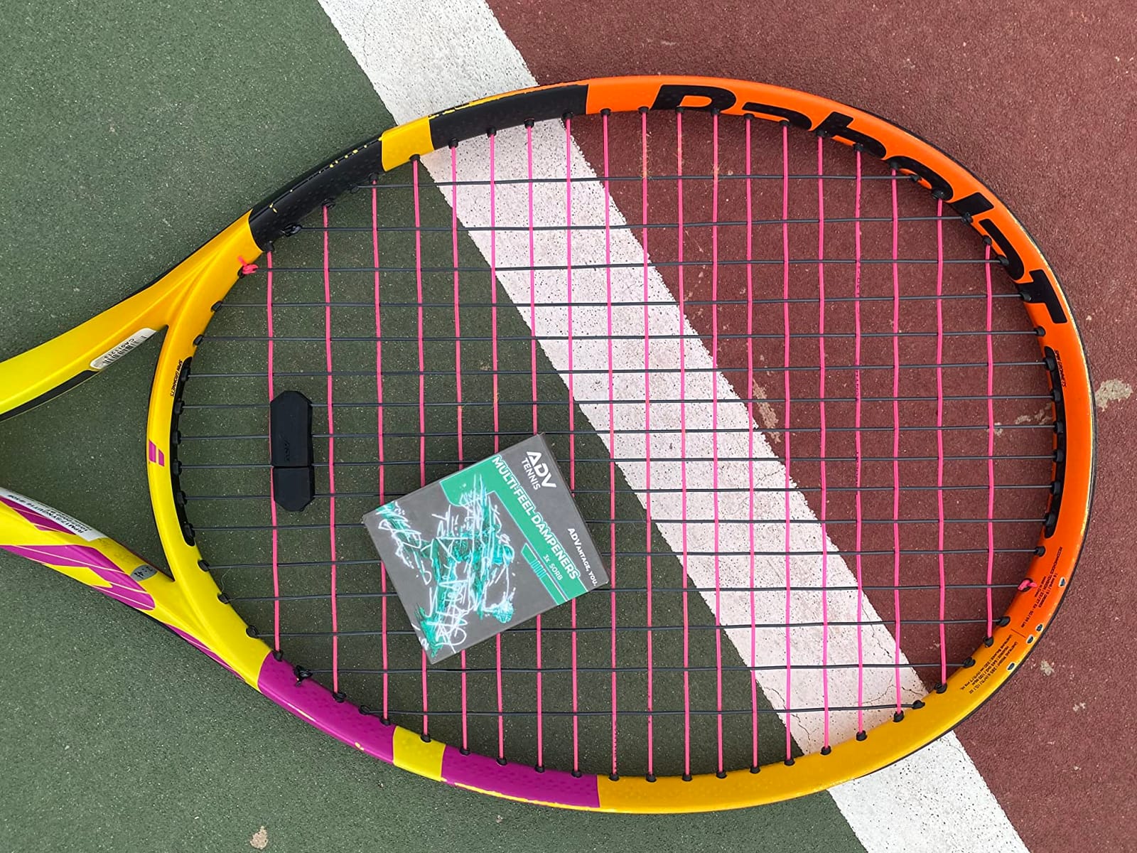 ADV Tennis Dampener with Custom Feel - 3 Pack - Racket Shock Absorber to Reduce Vibration, Relieve Symptoms of Injury and Stay on the Racket - Engineered Poly-Silicone Tennis Racket Dampener customer photo 2