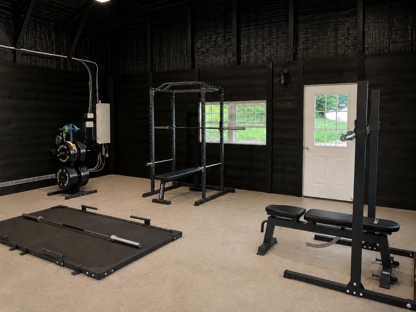 Titan Fitness Full Deadlift Platform, 8FT x 4FT Bolt-Together Steel Frame with 8 Pack Rubber Tiles, Olympic Strength Training Dedicated Lifting Space, Protects Floor, Weights, Bar, Includes Band Pegs customer photo 2