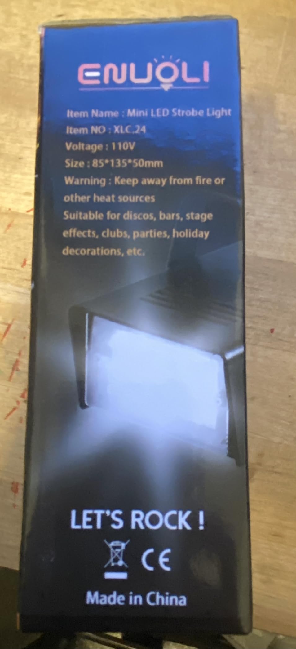 ENUOLI Mini LED Strobe Light White Color 24 Super Bright LED Party Light | Variable Speed Control Mini LED Strobe Light for Christmas Club Stage Light Effect DJ Disco Bar Party Halloween(White Color) customer photo 1
