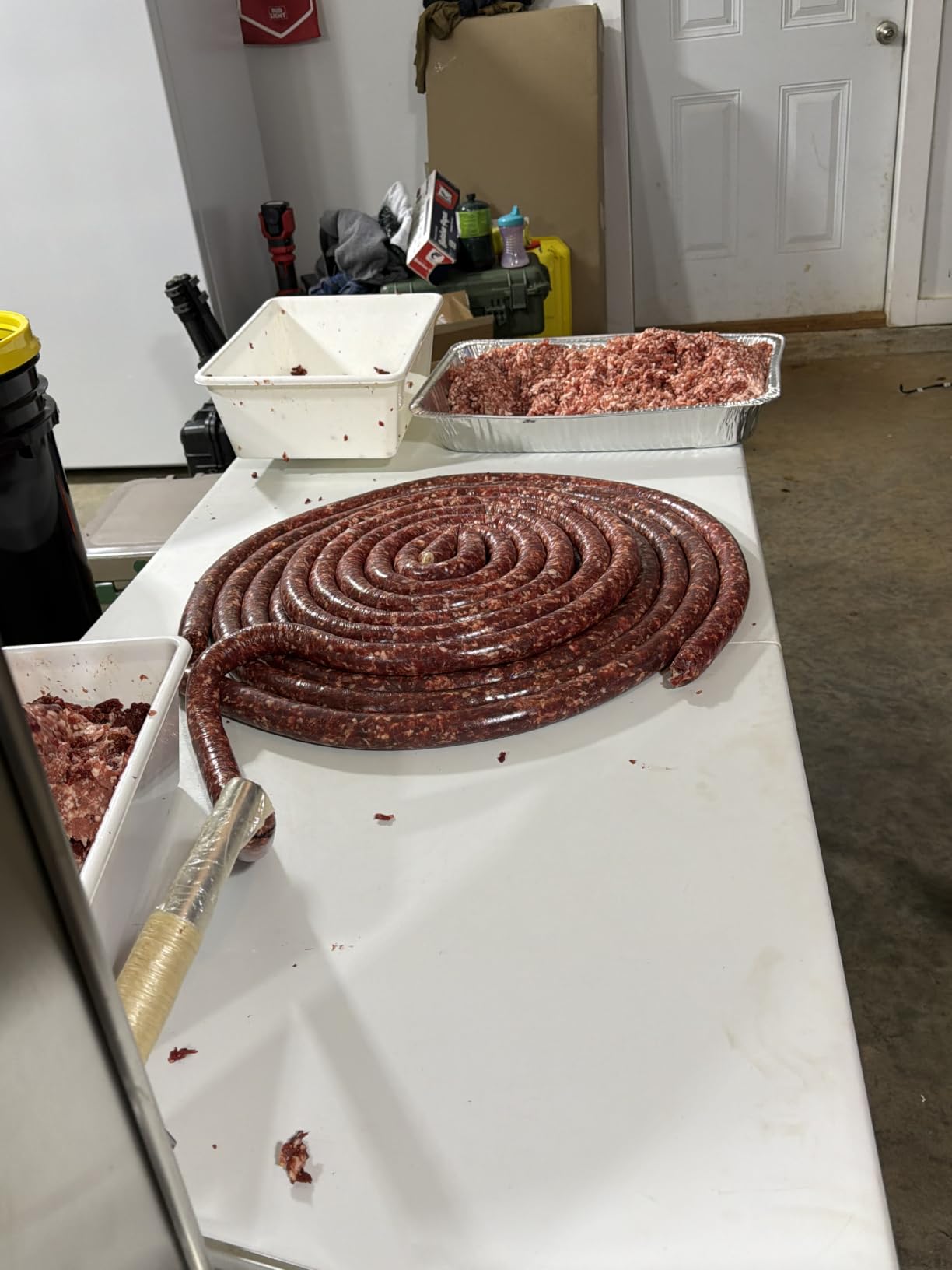 ROVSUN 15LBS/7L Manual Sausage Stuffer, Two Speed Stainless Steel Vertical Sausage Maker, Meat Filling Machine with 5 Stuffing Tubes for Commercial and Home customer photo 2
