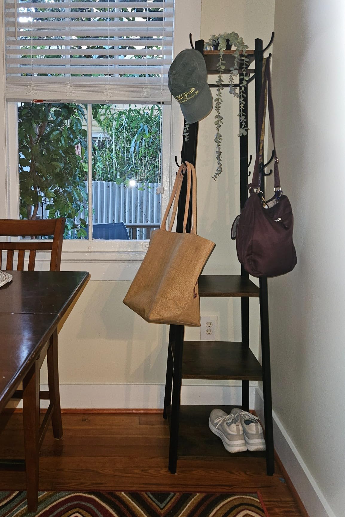 VASAGLE Coat Rack Freestanding, Hall Tree with 2 Shelves customer photo 1