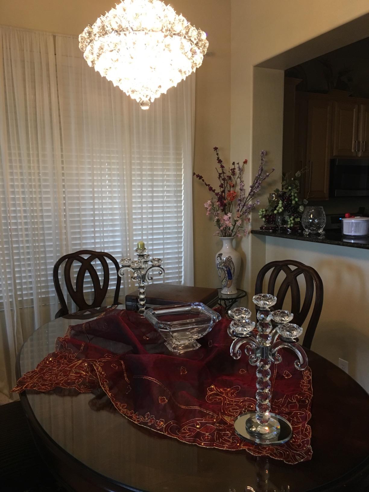 7 Light Crystal Candelabra, 11.4'' Glass Candle Holder customer photo 1