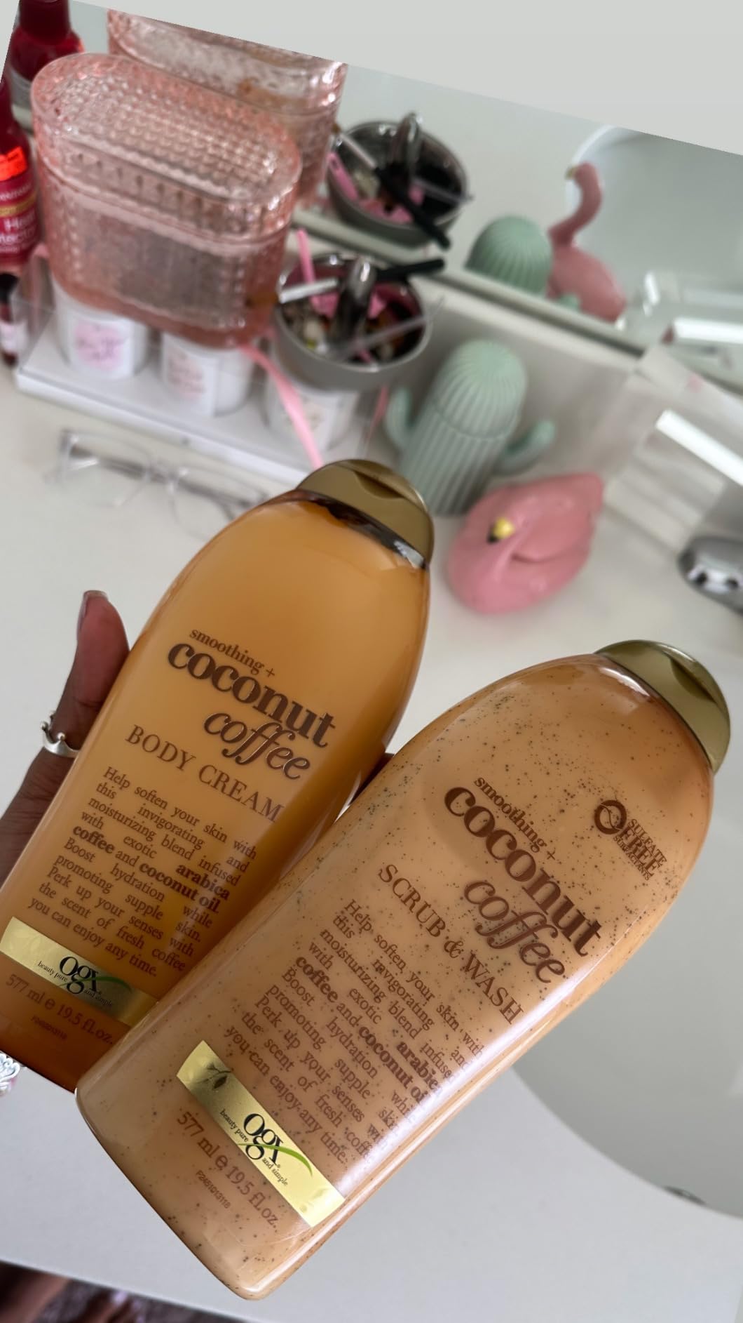 OGX Smoothing + Coconut Coffee Body Scrub, 19.5 fl oz customer photo 1