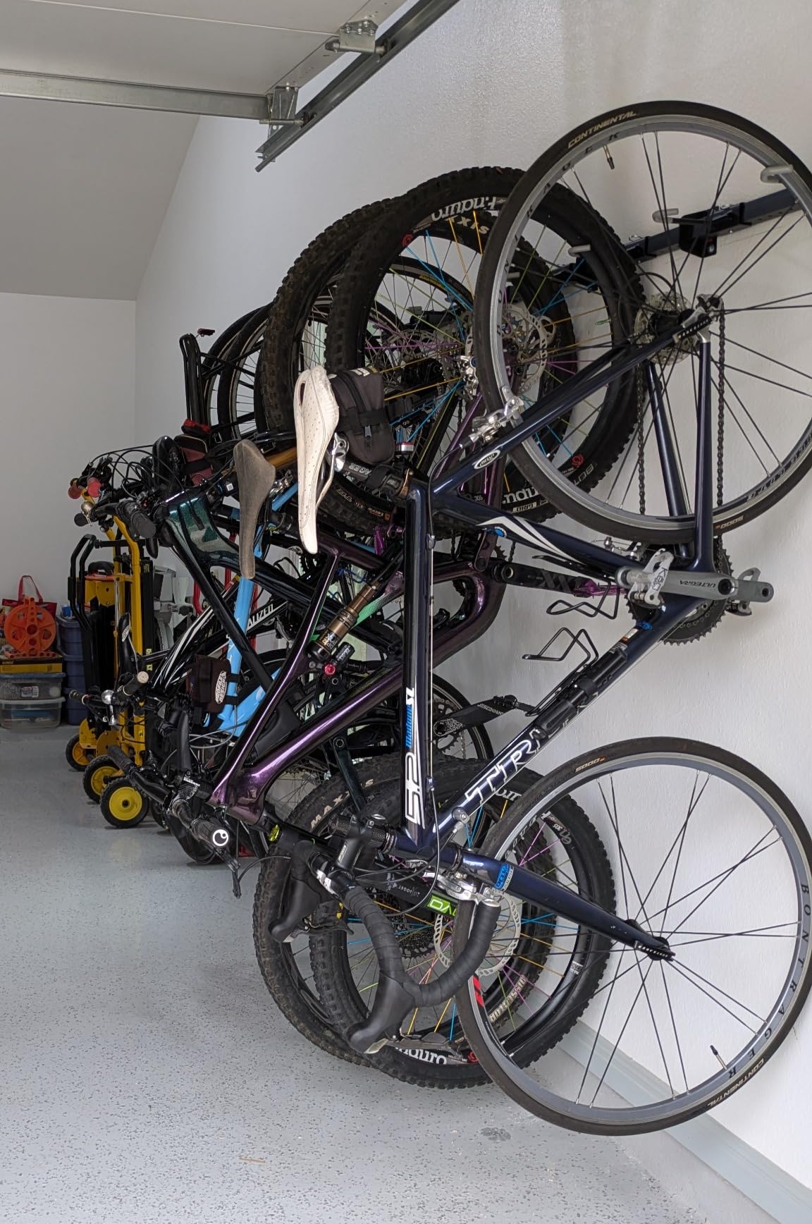 StoreYourBoard Bike Storage Rack – Heavy Duty Garage Bike Rack for 5 Bicycles, Space-Saving Vertical Bike Rack, Adjustable Wall Bike Mount for Garage Organizer, Bicycle Hanger, Holds 300 lbs customer photo 2