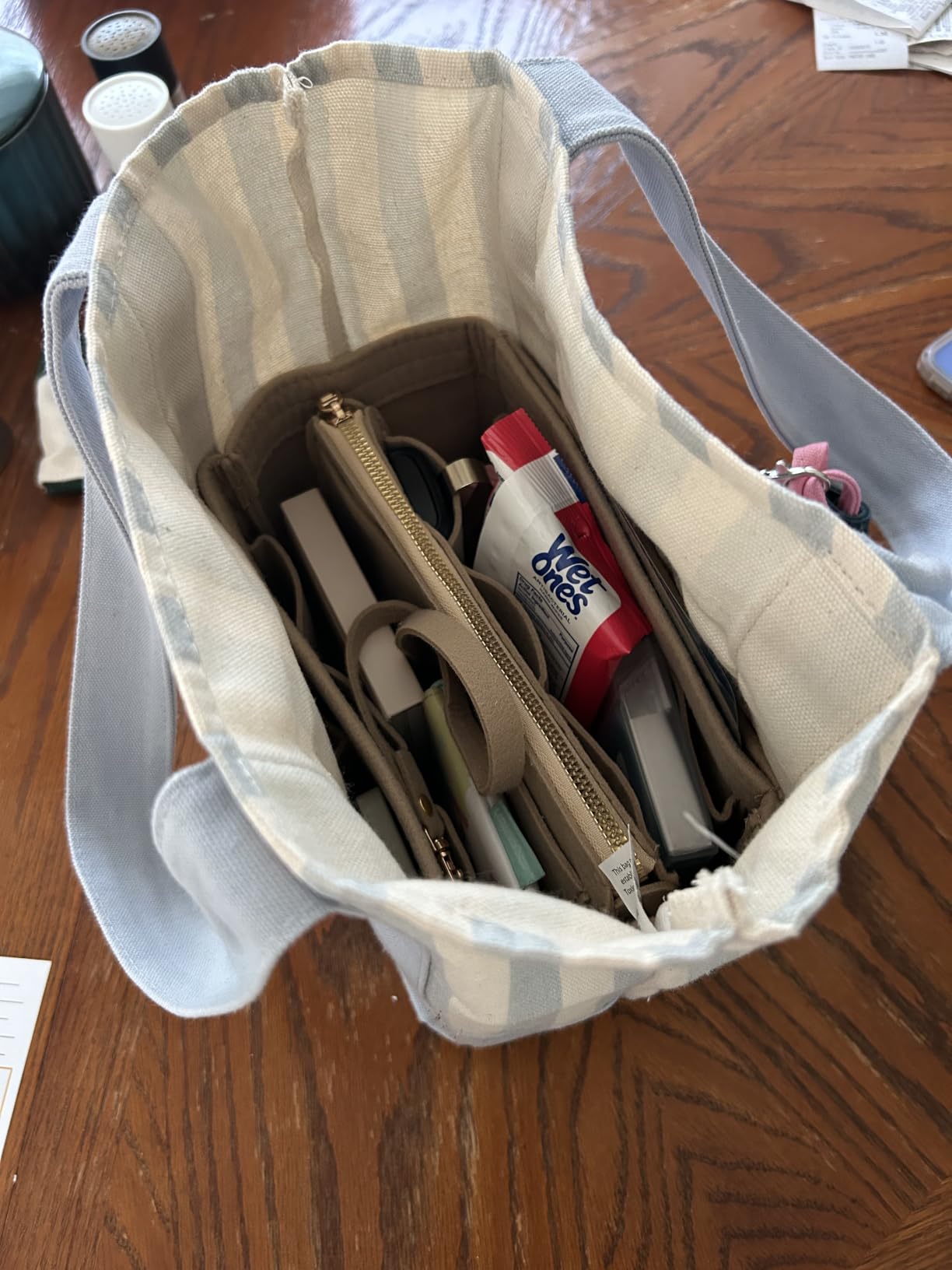 ZTUJO Purse Organizer Insert, Felt Bag Organizer with Metal Zipper, Handbag & Tote Shaper, For Speedy Neverfull Tote, 7 Sizes customer photo 2