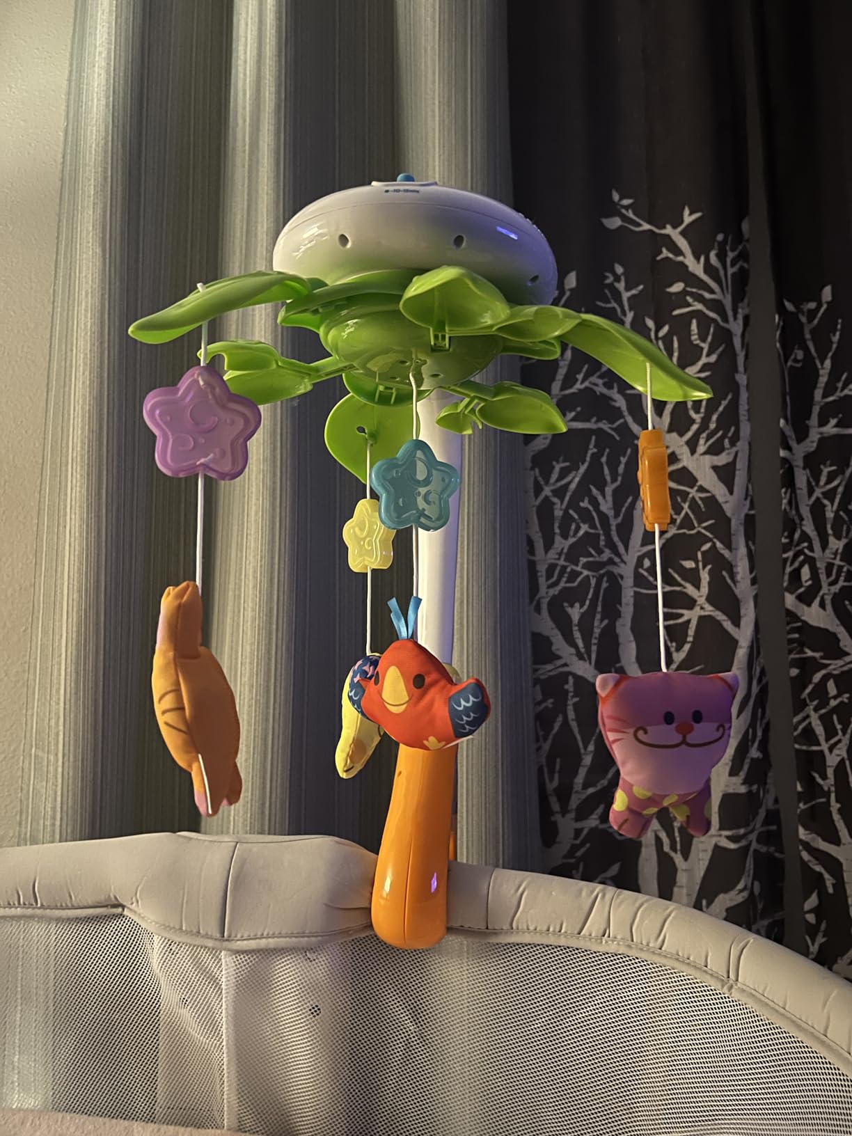 Baby Crib Mobile with Music and Lights - Rotating Musical Mobile for Crib with Star Projector, Calming Lullabies, Nature Sounds - Nursery Crib Toys for Newborn Boys and Girls Ages 0-5 Months customer photo 2