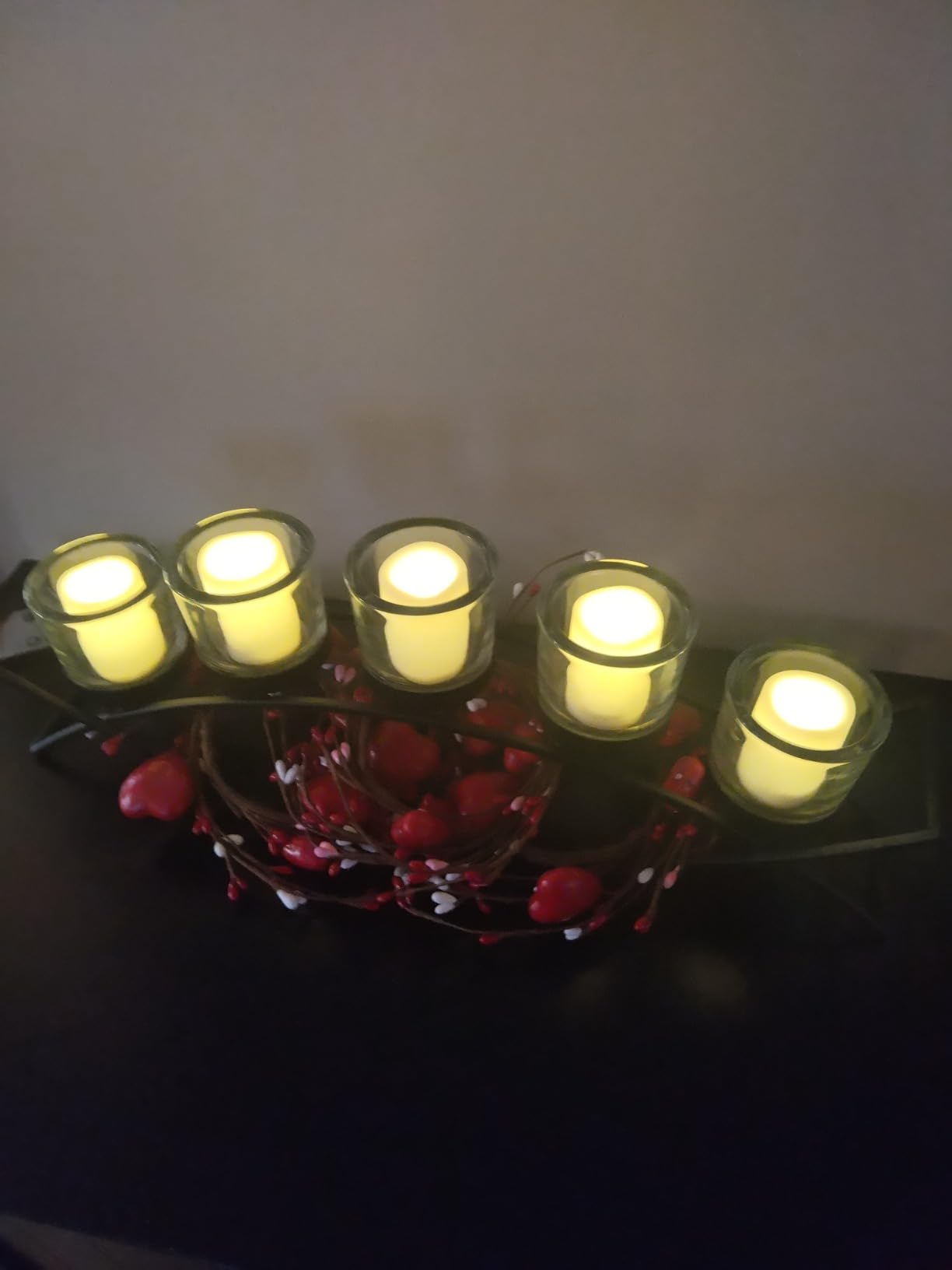 Seraphic Dining Table Centerpiece Decor, Tealight Candle Holder, Clear customer photo 2