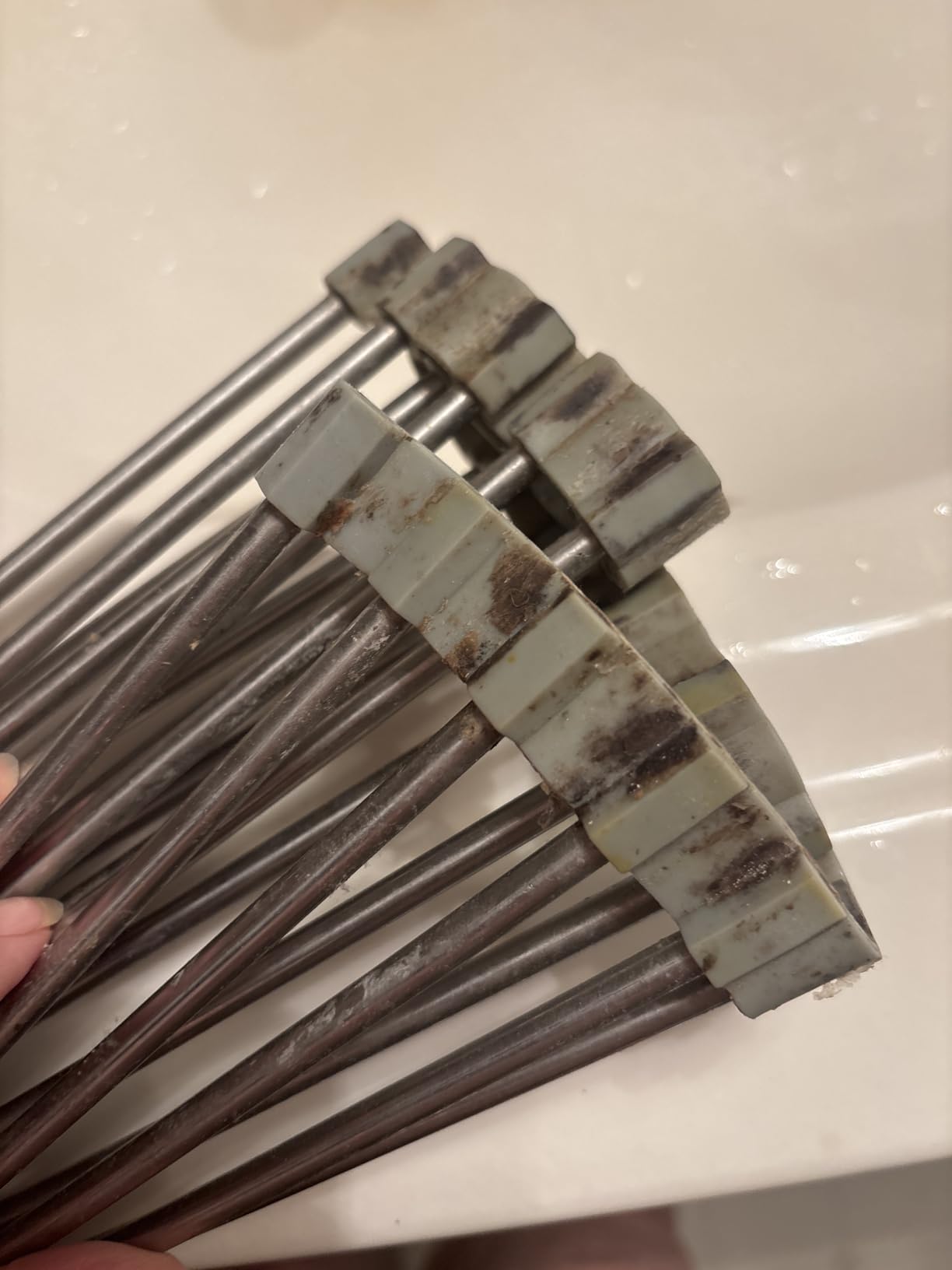 Tomorotec Roll Up Dish Drying Rack Over Sink, 304 Steel, 17.7x15.5, Grey customer photo 2
