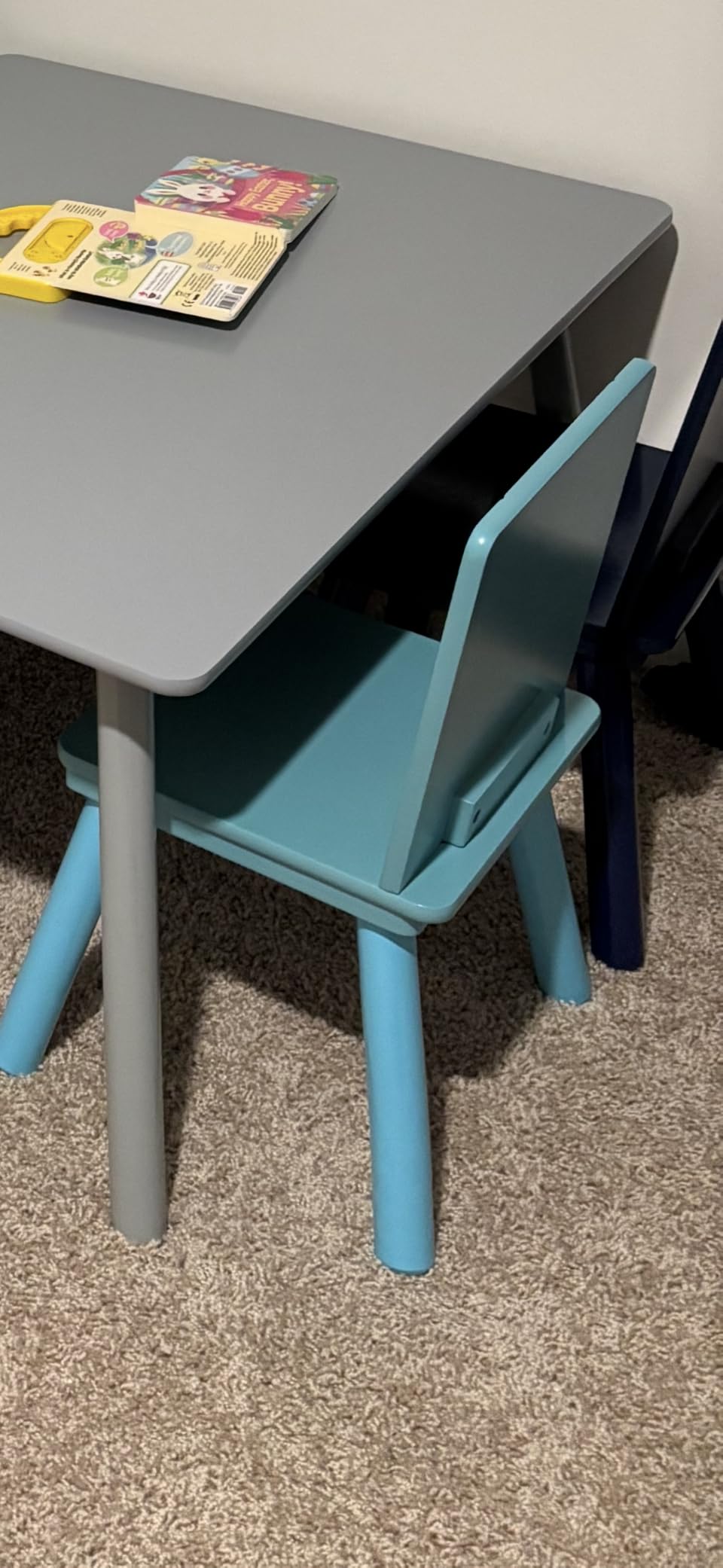 Delta Children Kids Table and Chair Set (4 Chairs Included), Grey/Blue customer photo 1
