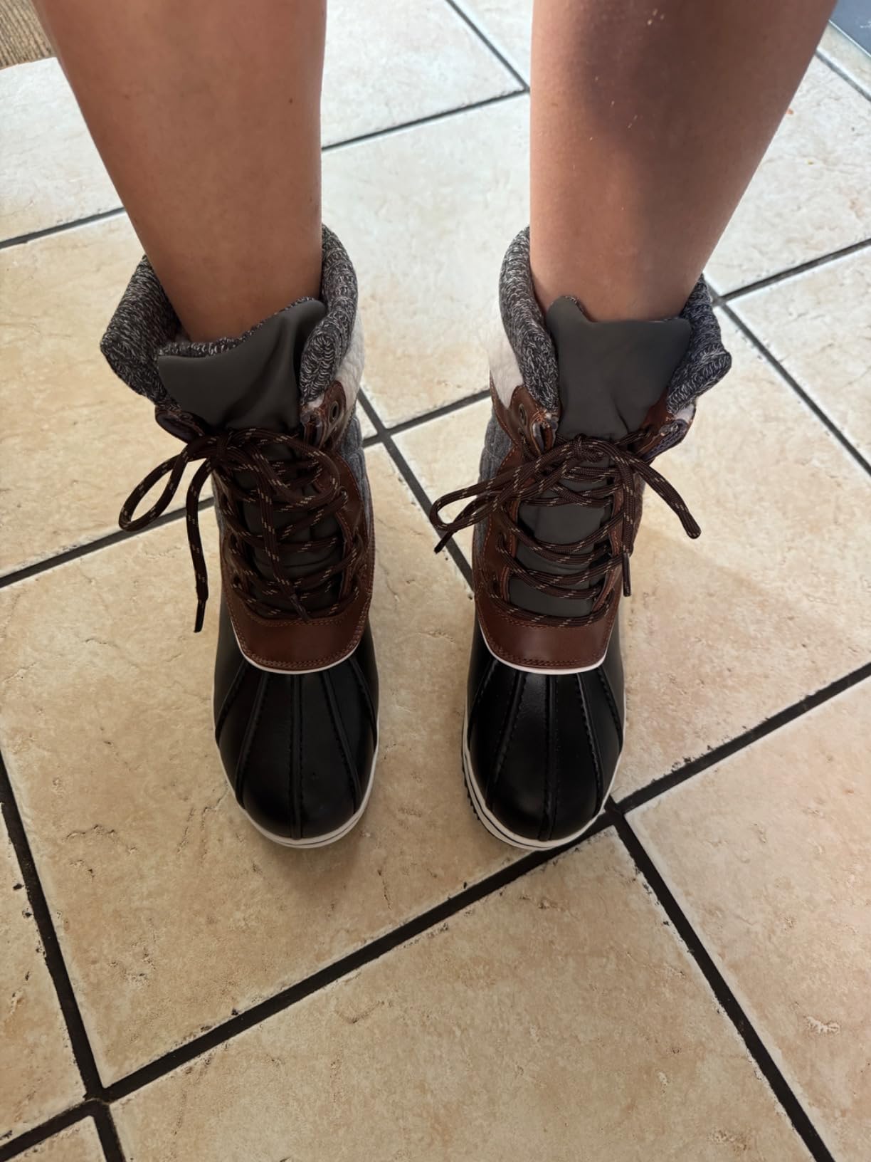 DREAM PAIRS Women's Mid Calf Duck Winter Boots customer photo 1