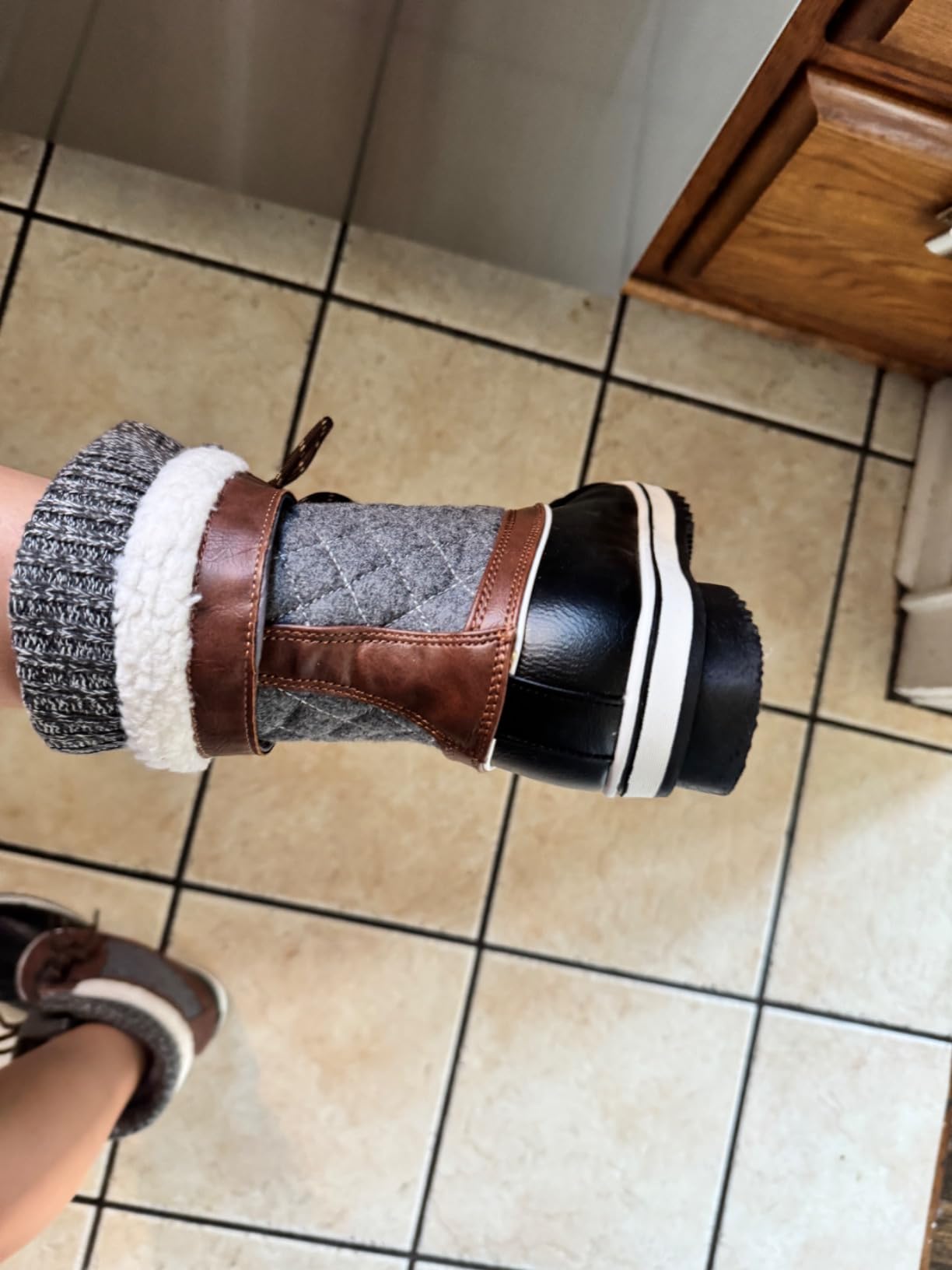 DREAM PAIRS Women's Mid Calf Duck Winter Boots customer photo 2
