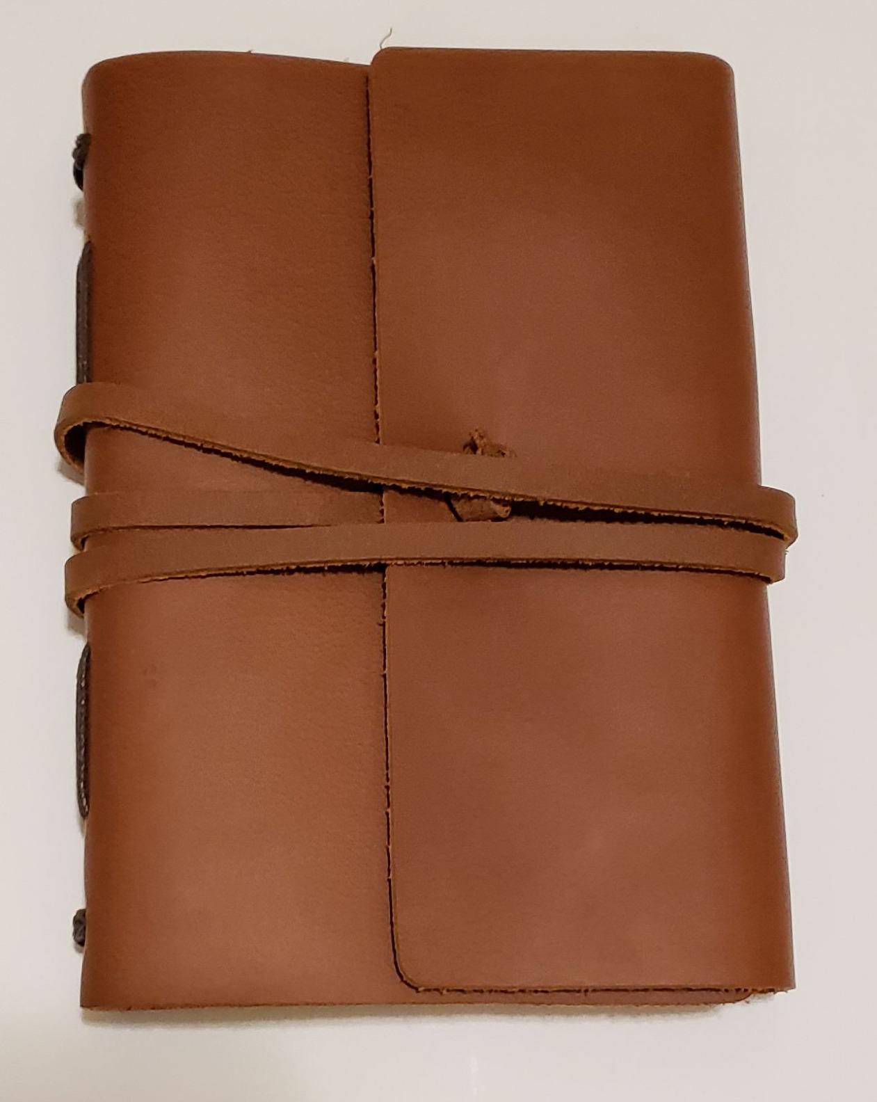 CooLeathor Leather Journal Writing Notebook - Genuine Leather Bound Daily Notepad for Men & Women Lined Paper 240 Kraft Pages, Handmade, Rustic Brown, 5 x 7 in customer photo 1