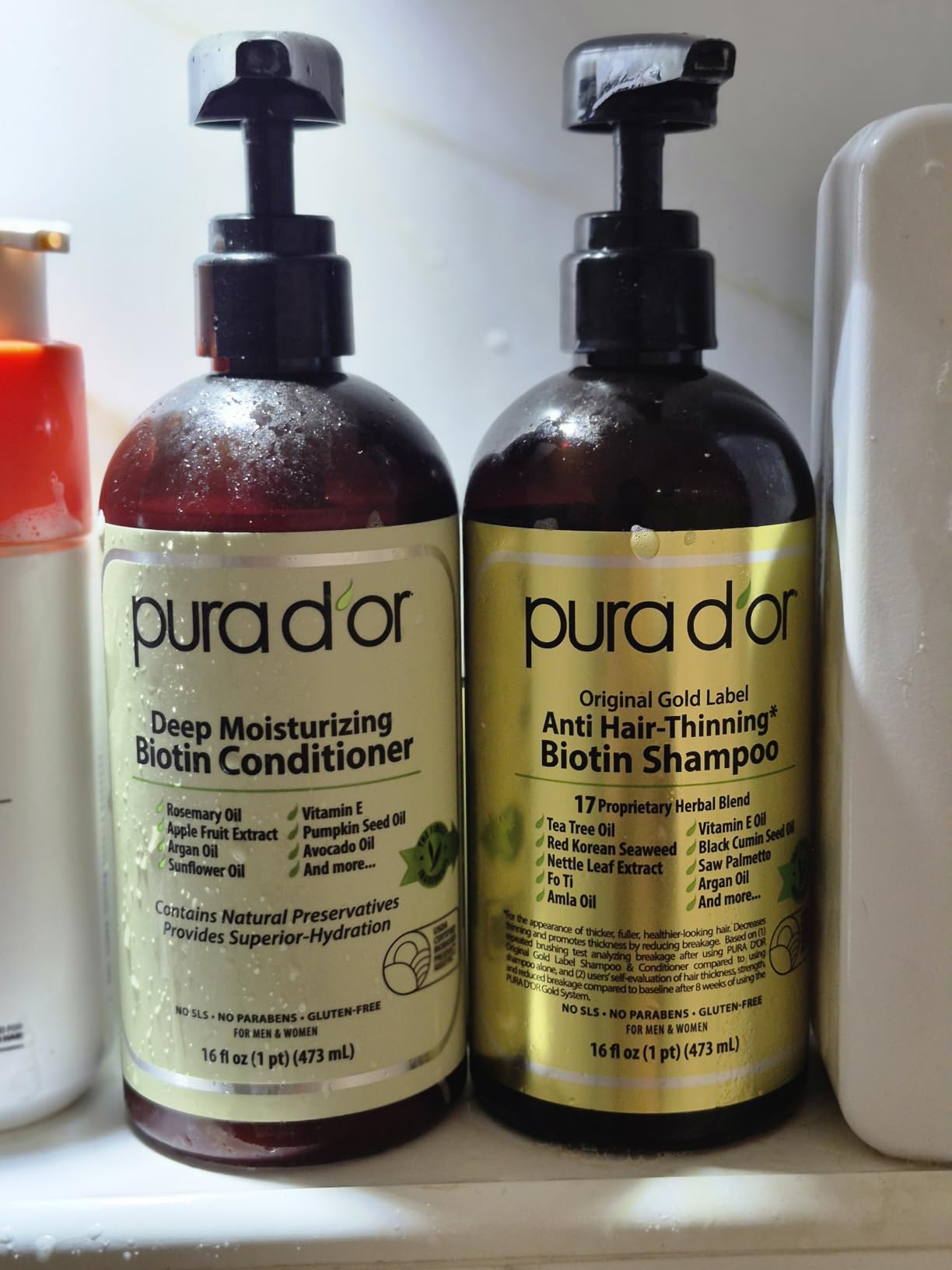 PURA D'OR Scalp Therapy Shampoo & Conditioner Set for Dryness, 16oz x2 customer photo 2