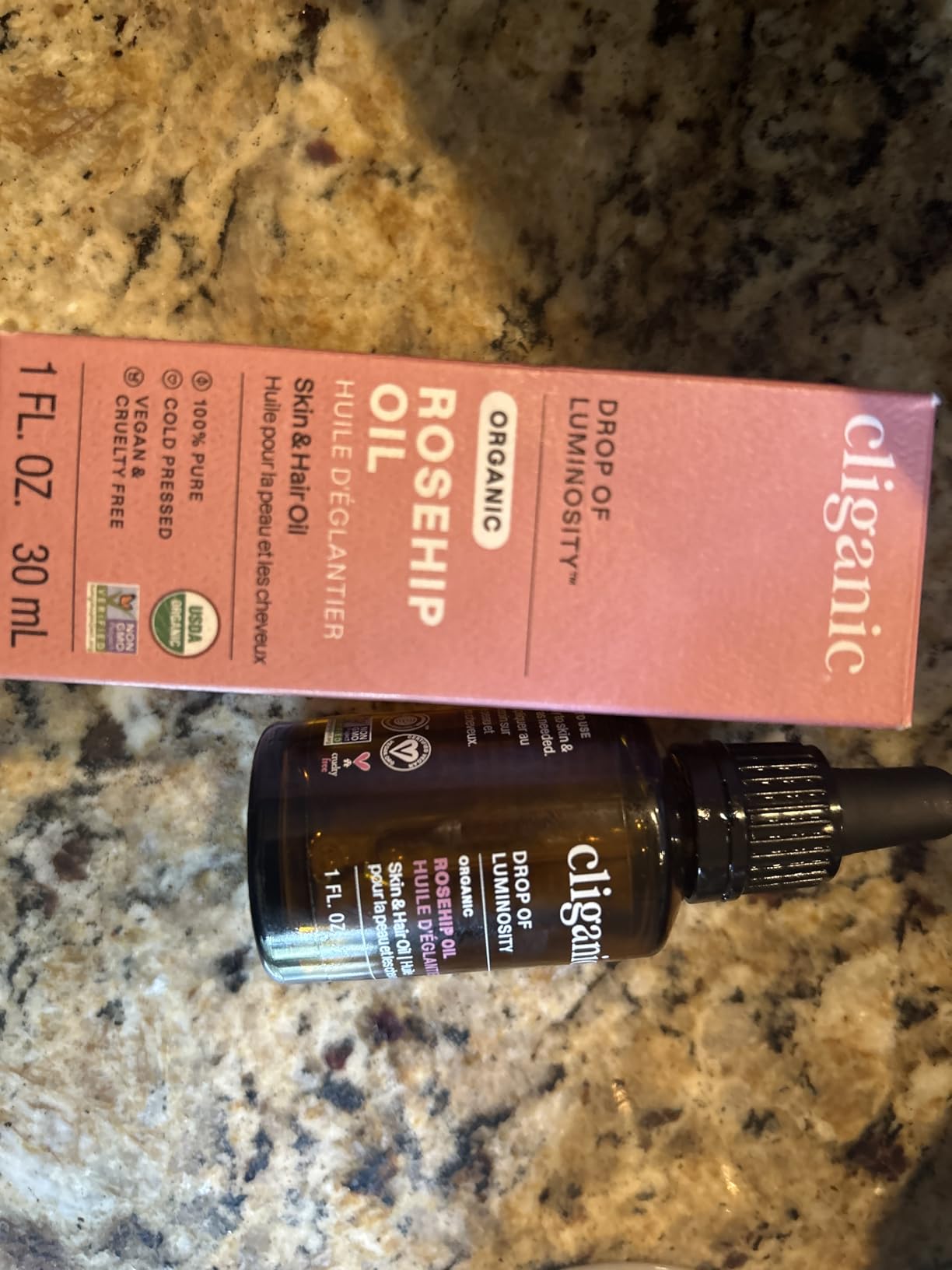 Cliganic Organic Rosehip Seed Oil for Face, 100% Natural Cold Pressed, 1oz customer photo 1